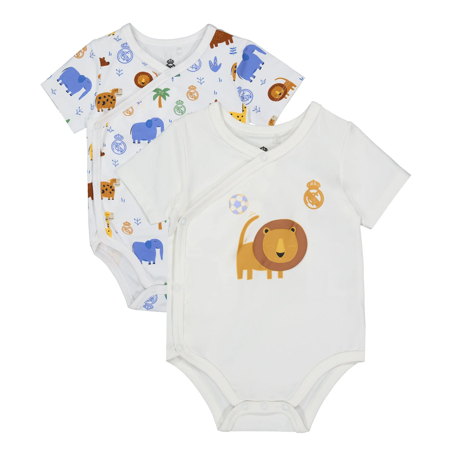 2 Set Baby Bodysuit Jungle Friends White Real Madrid