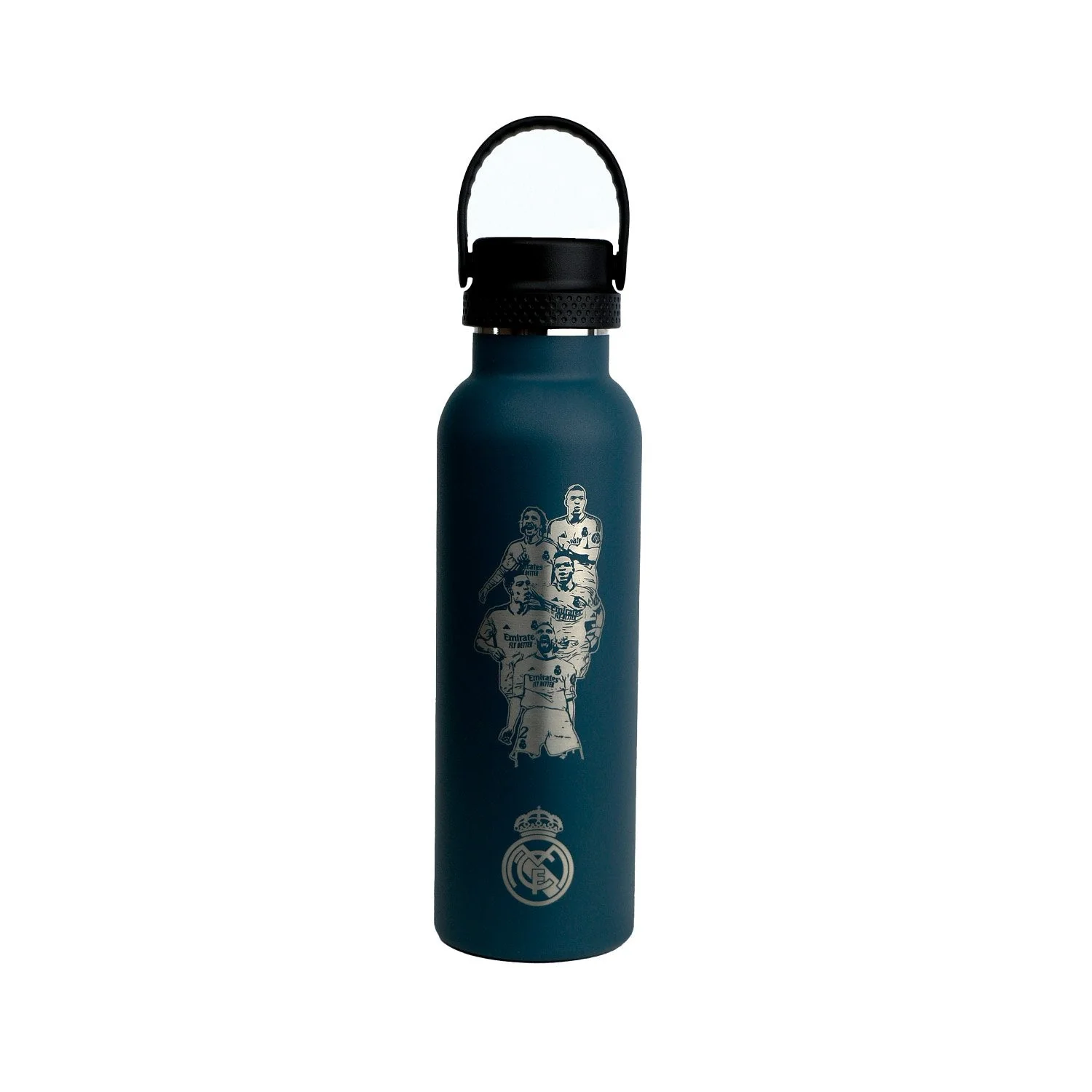 Bottle Thermo Team + Crest 600ml Ocean Blue Real Madrid