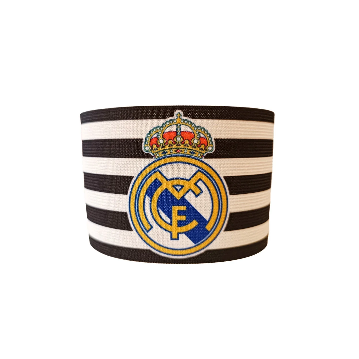 Adult Black & White Captain Armband with Crest