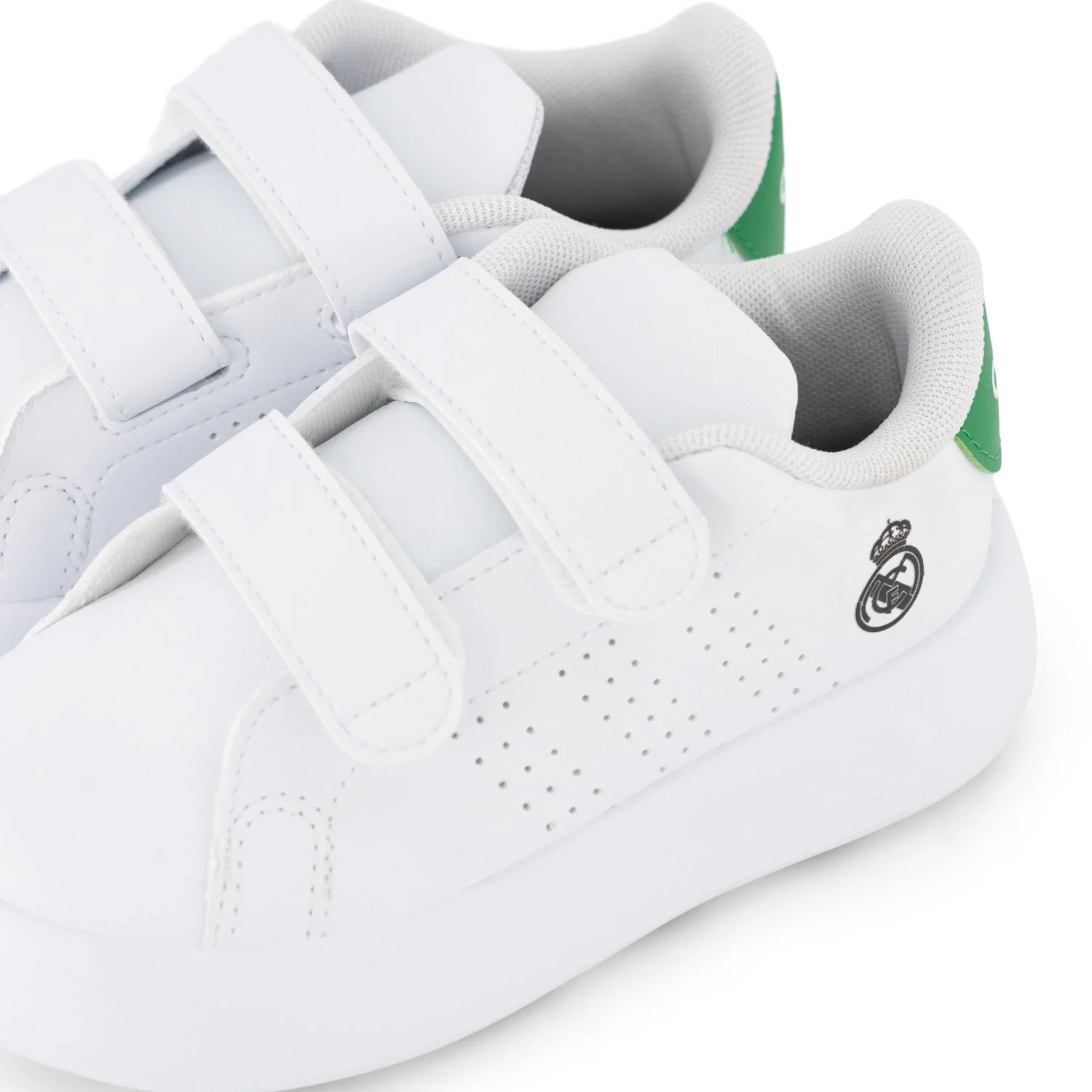 adidas Infant Advantage Shoes White/Green - Image 2