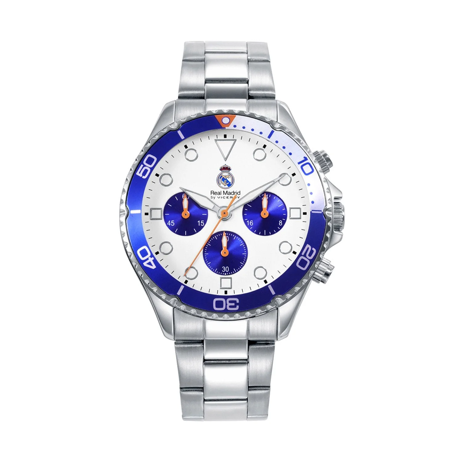 Mens Steel Chronograph Bracelet Real Madrid