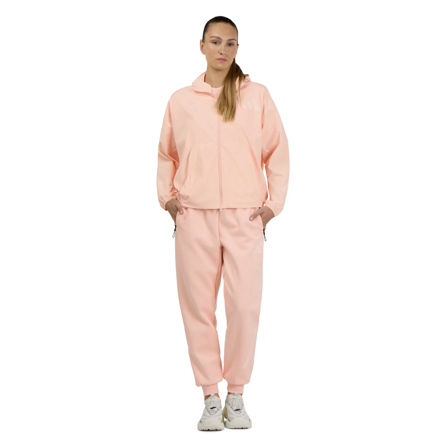 Womens adidas Real Urban Z.N.E Woven Track Top Blush Pink - Image 4