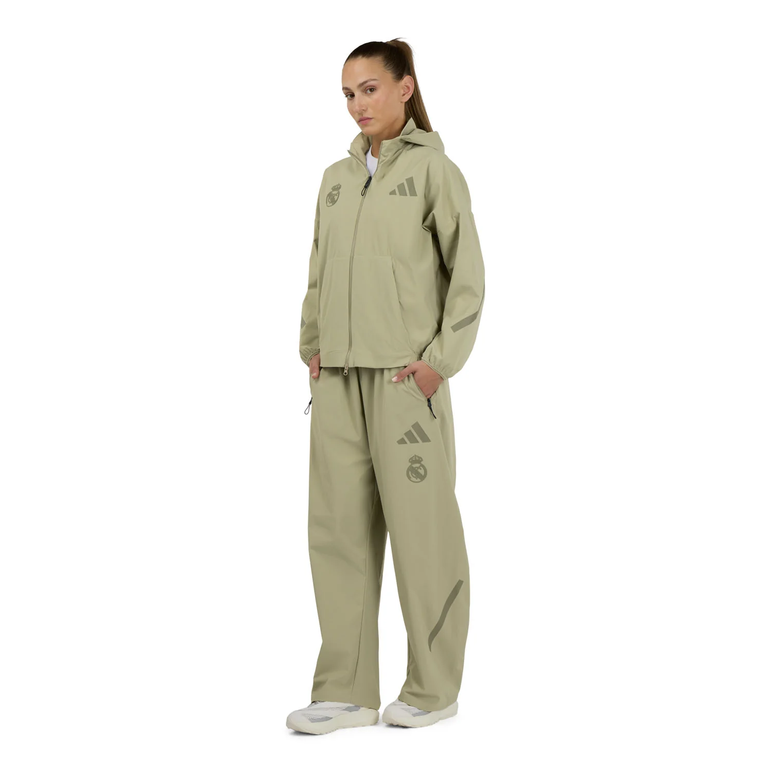 Womens adidas Real Urban Z.N.E. Woven Track Top Olive - Image 3
