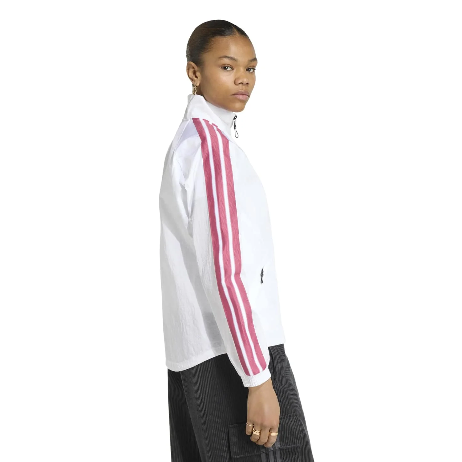 Womens adidas Anthem Jacket 26/27 White - Image 4