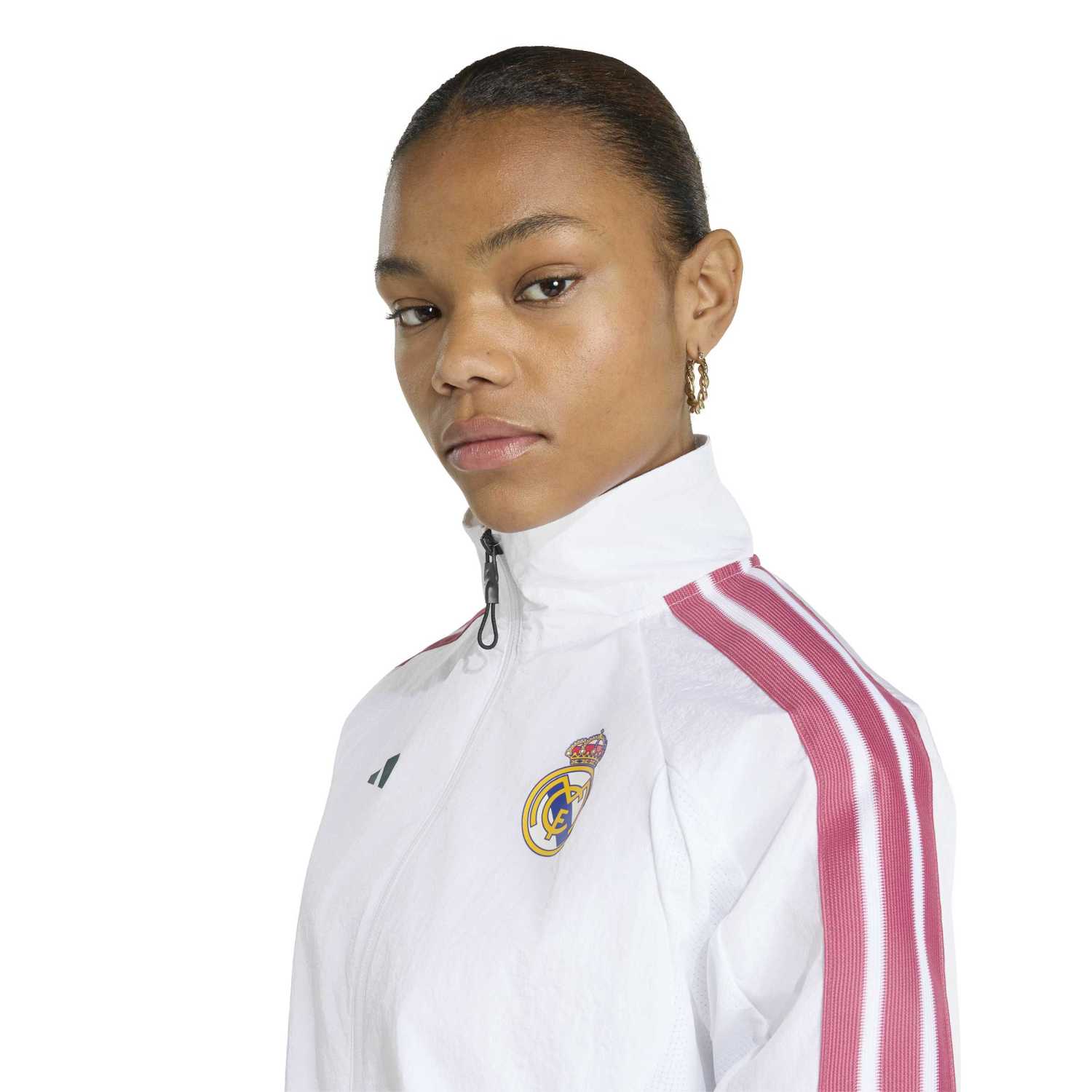 Womens adidas Anthem Jacket 26/27 White - Image 5