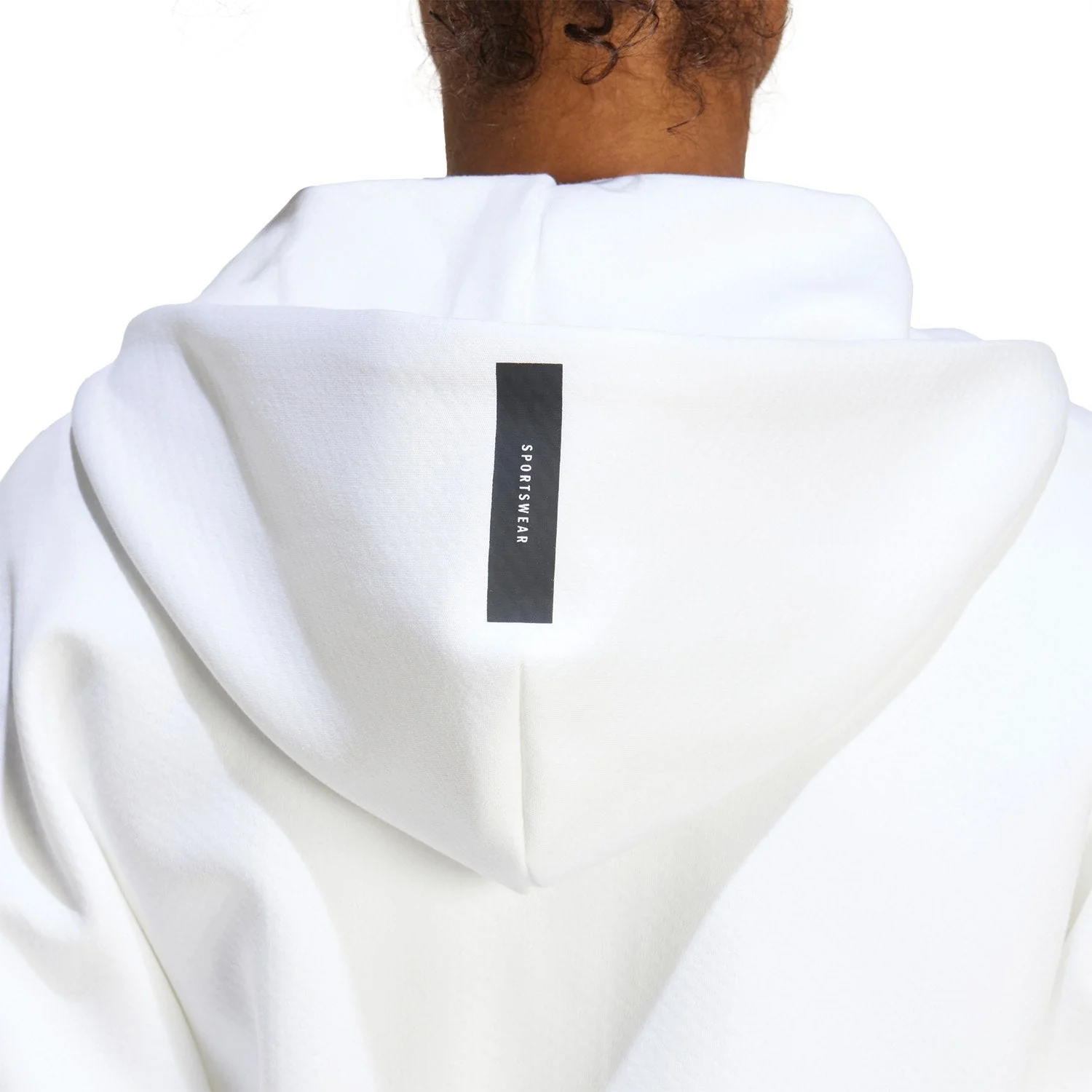 Womens adidas Real Urban Full Zip Hoodie White - Image 5