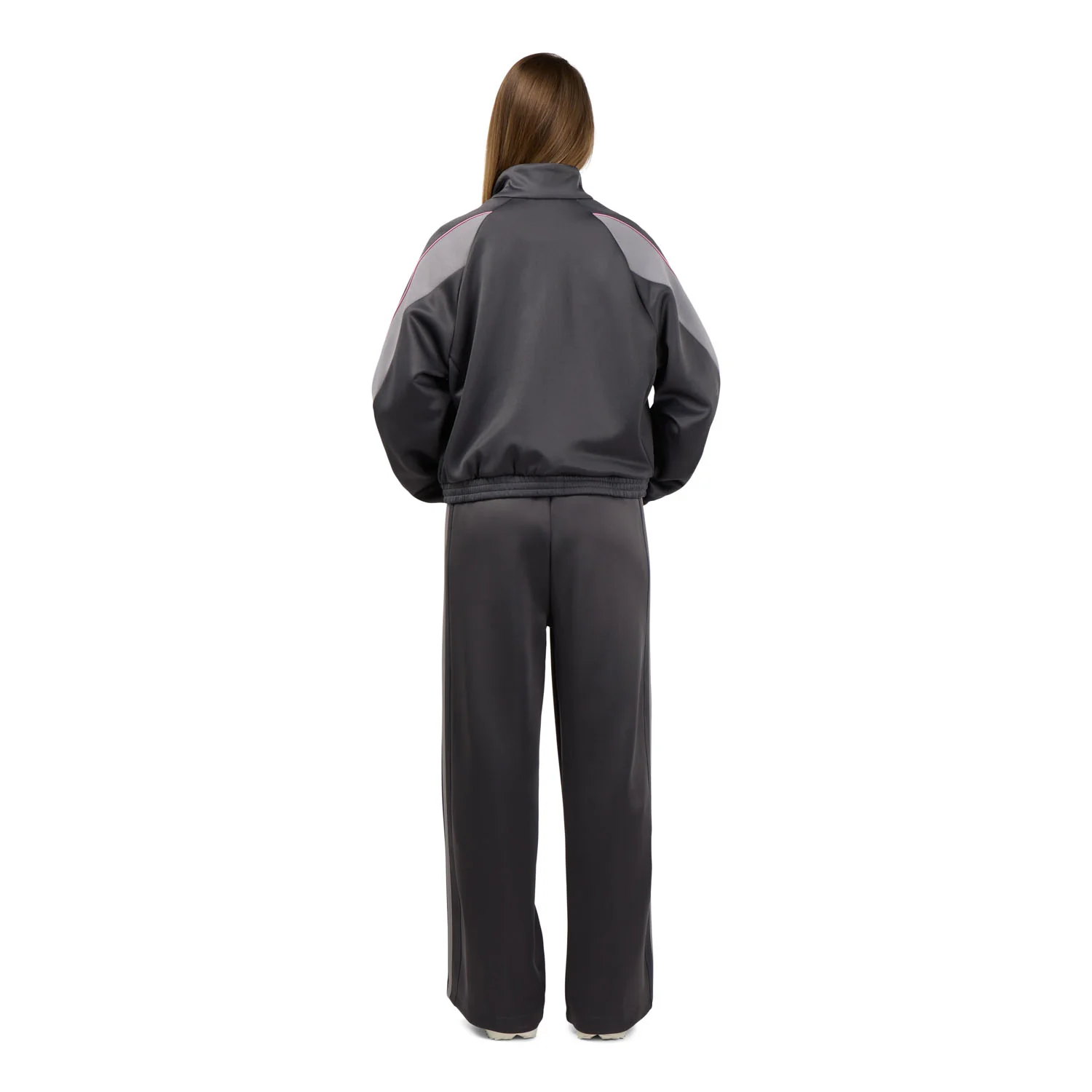 Womens adidas Stadium Track Top Grey - Image 4