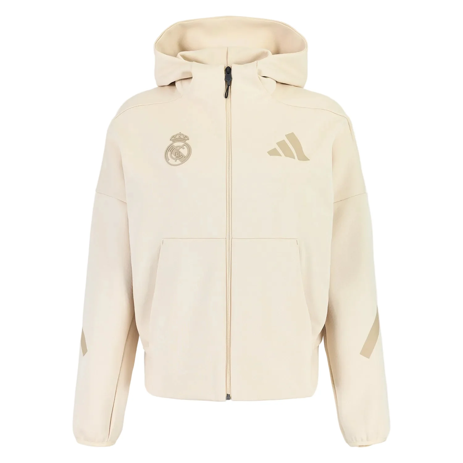 Womens adidas Real Urban Z.N.E. Full Zip Hoodie Beige