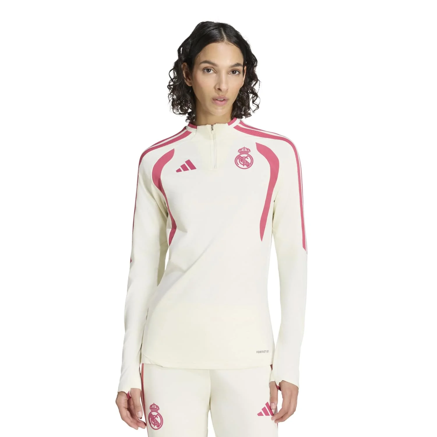 Womens adidas Training Top 26/27 Beige - Image 2