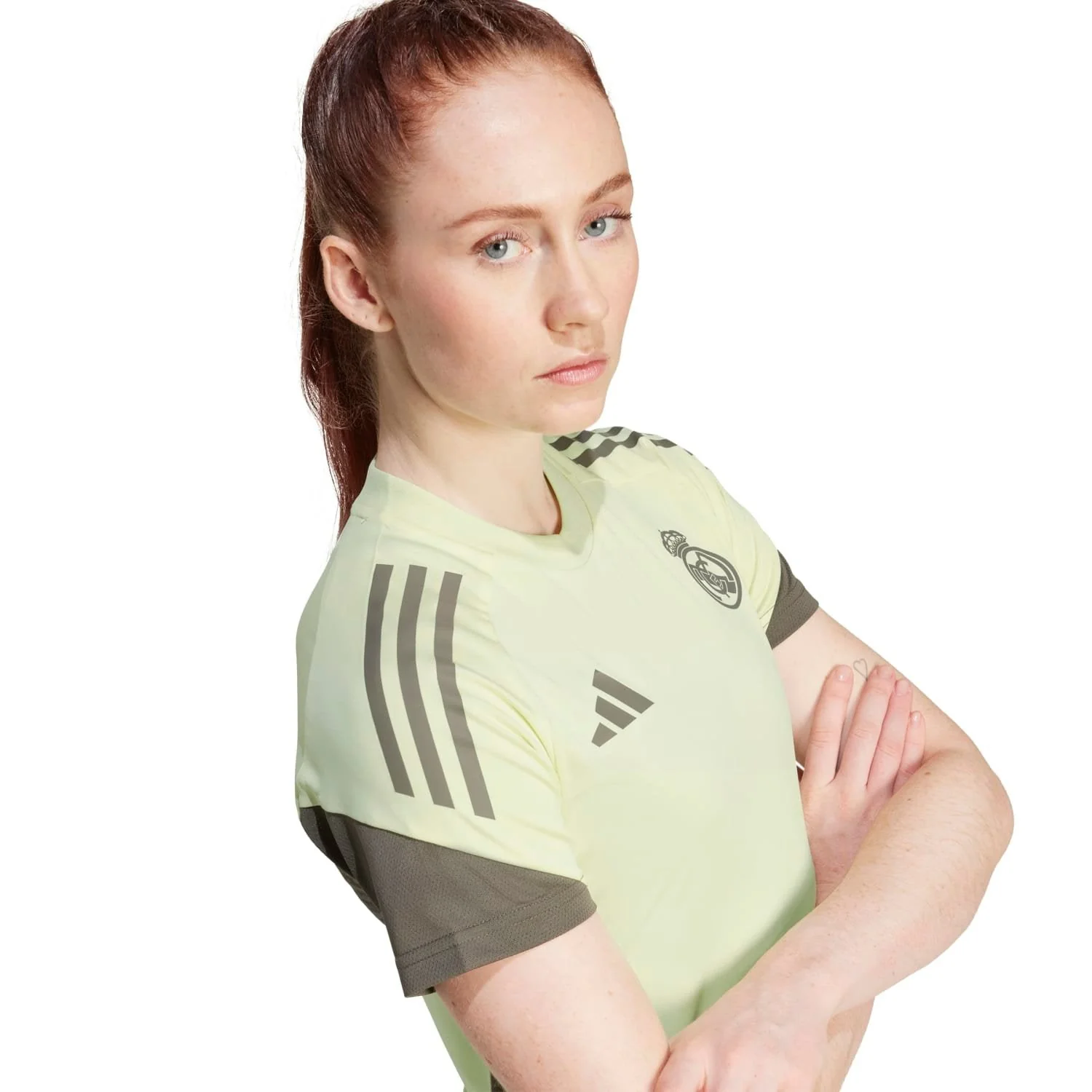 Womens adidas Training Shirt 25/26 Lime Green - Image 2