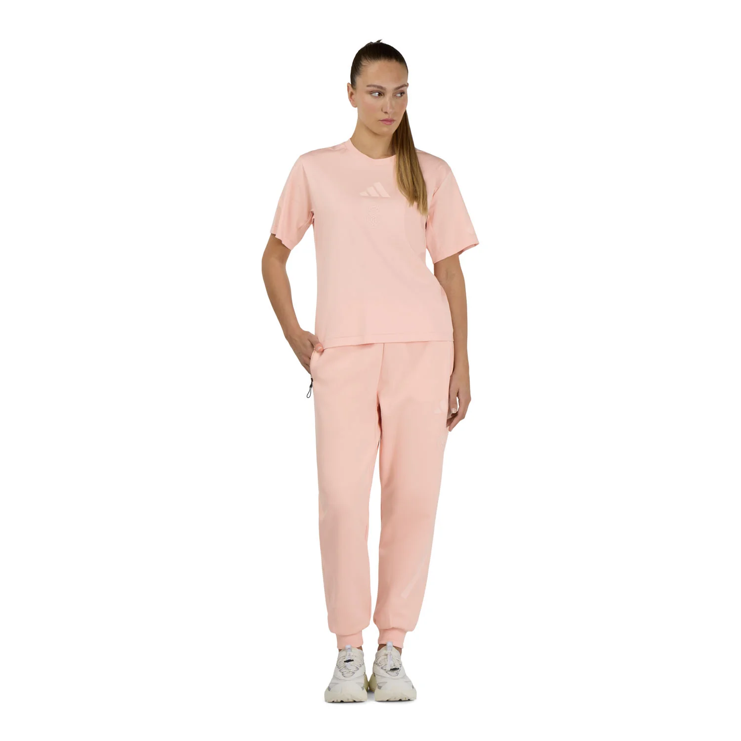 Womens adidas Real Urban Z.N.E. T-Shirt Blush Pink - Image 3