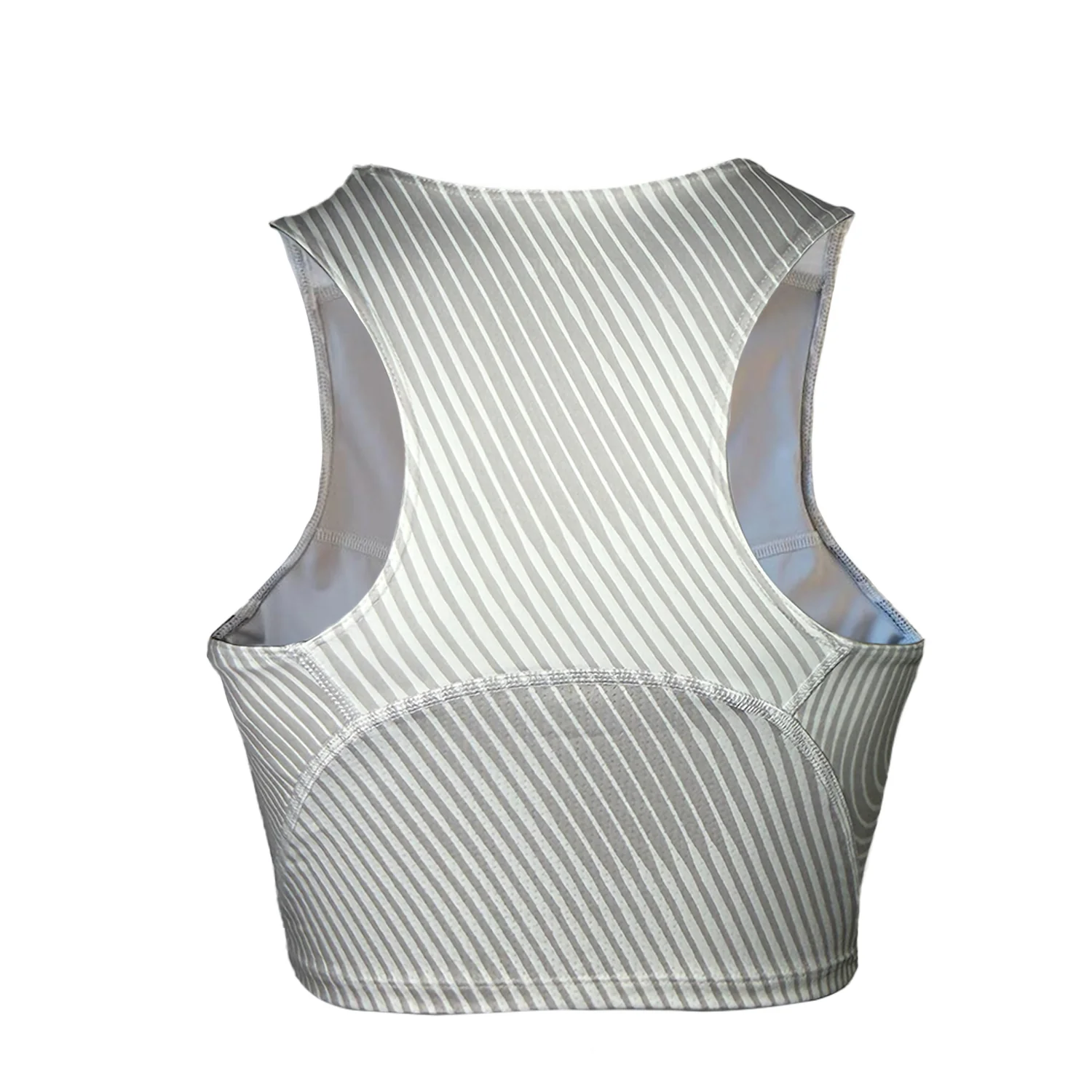 Womens adidas Running Crop Shirt White - Image 2