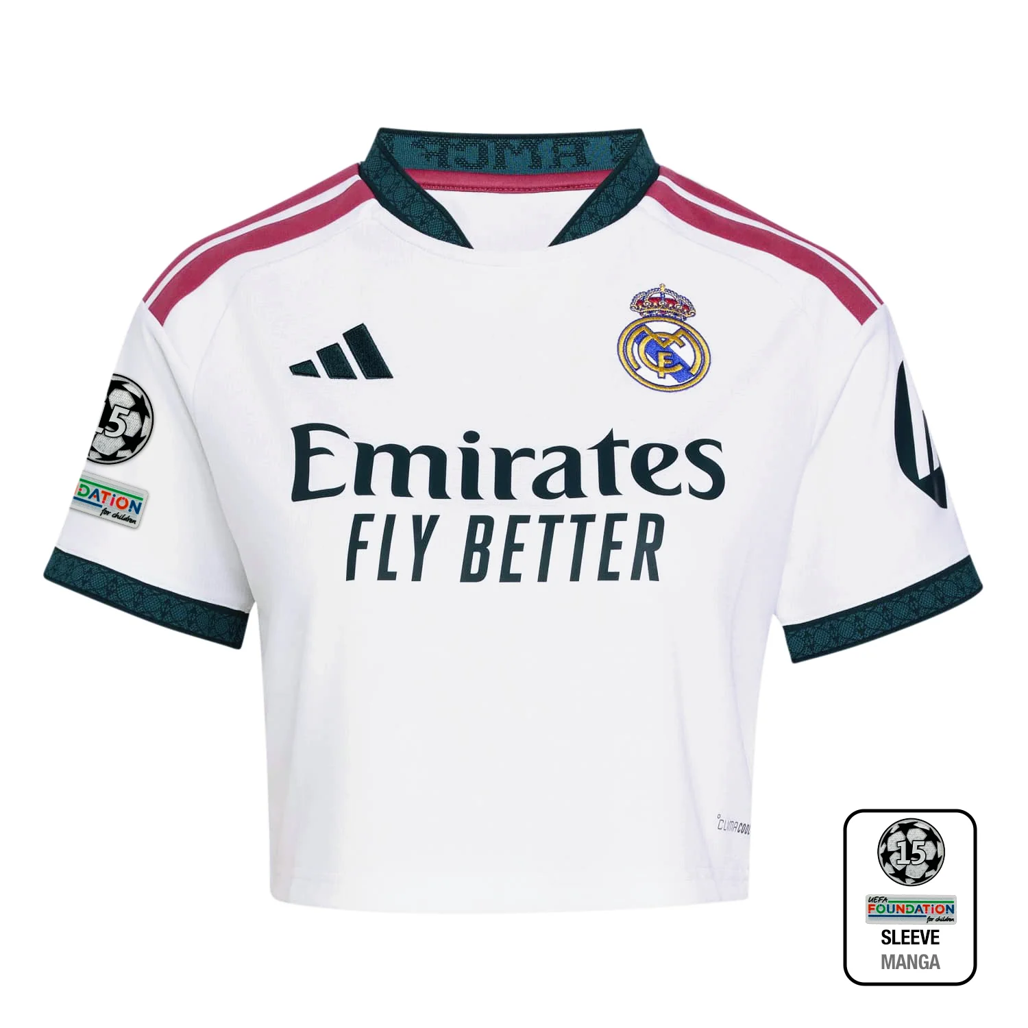 Womens Cropped Home Jersey 26/27 White - Image 8