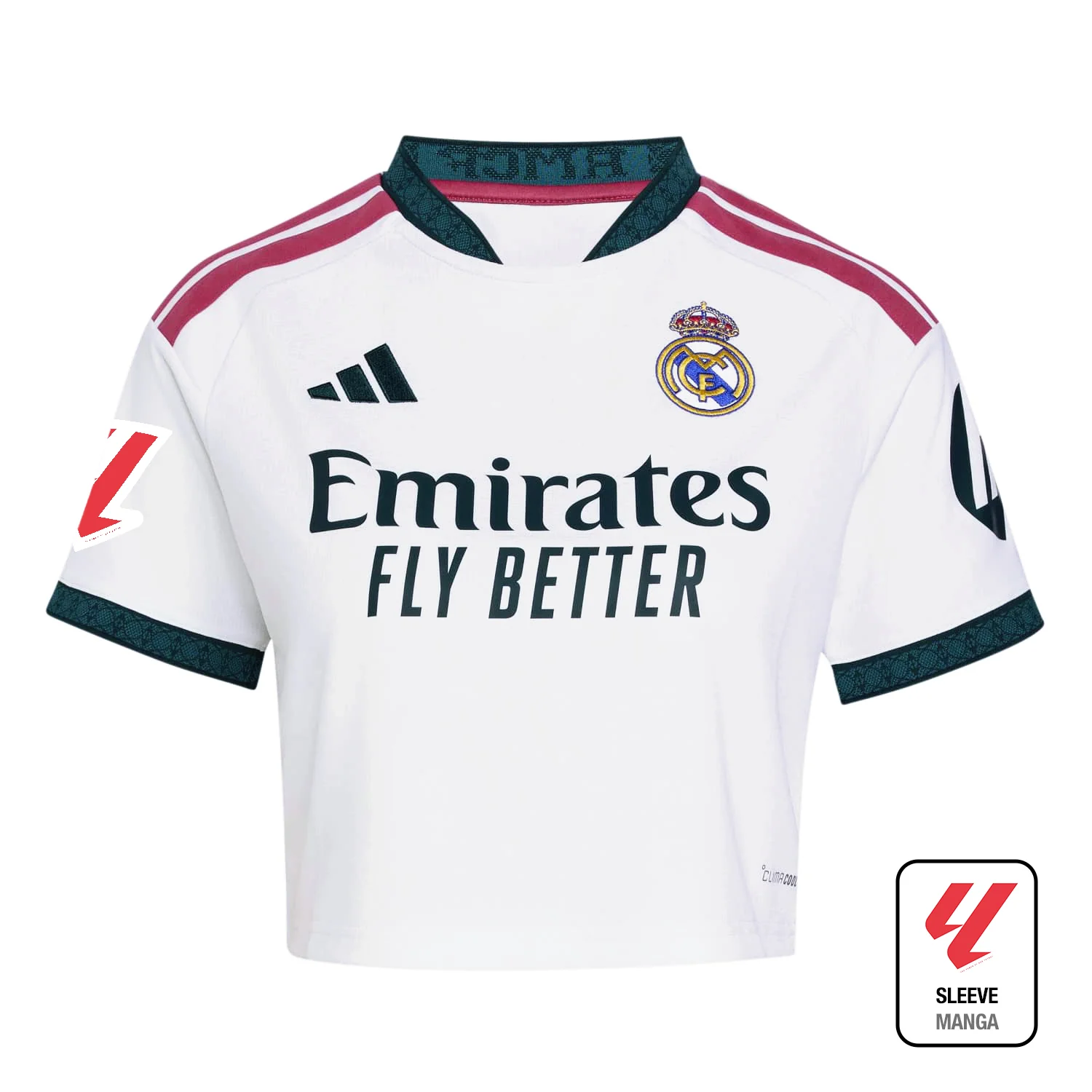Womens Cropped Home Jersey 26/27 White - Image 9