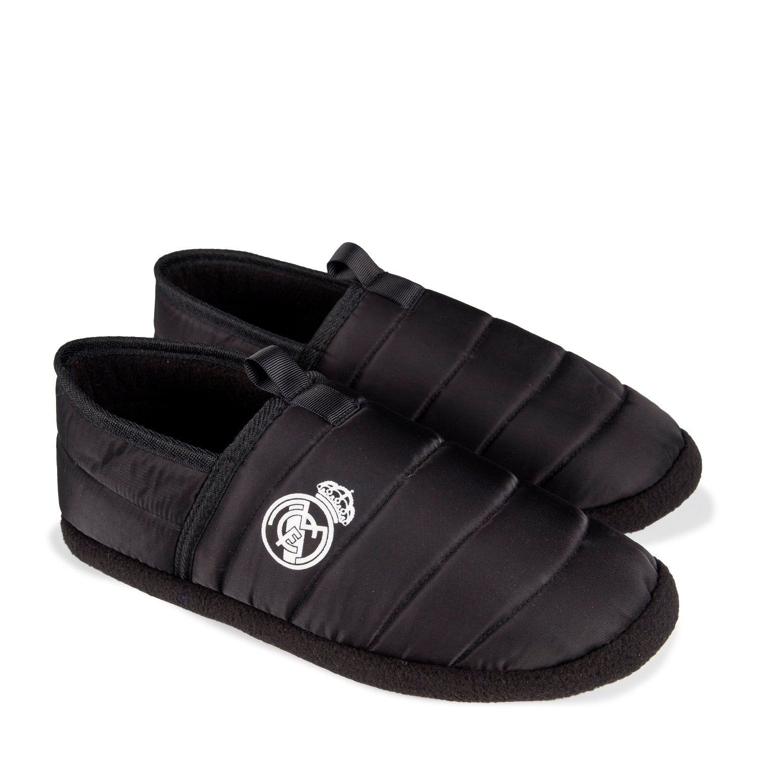 Men’s Closed Black Slippers – Real Madrid