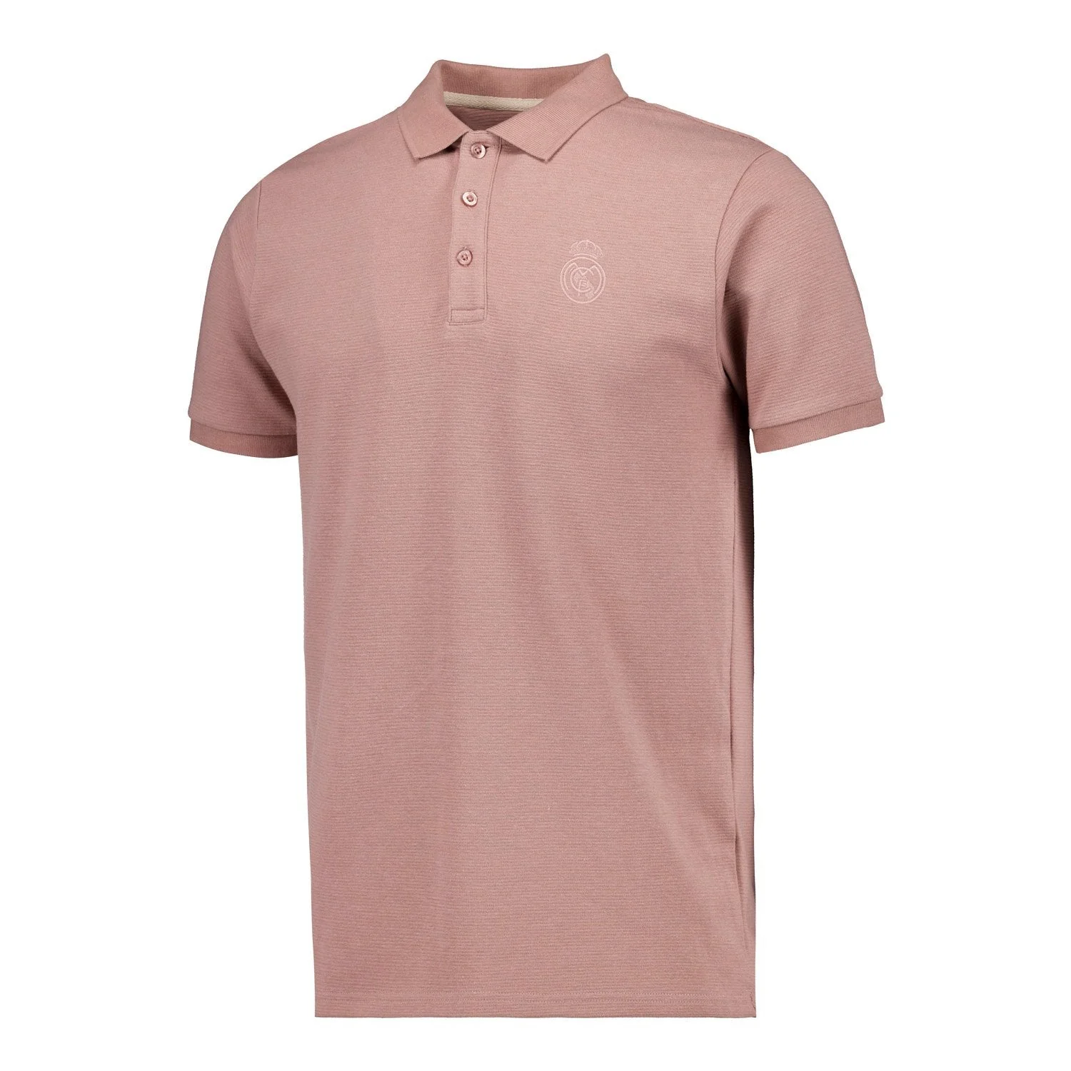 Mens Plum Noir Rib Polo Shirt Dusky Pink - Image 2
