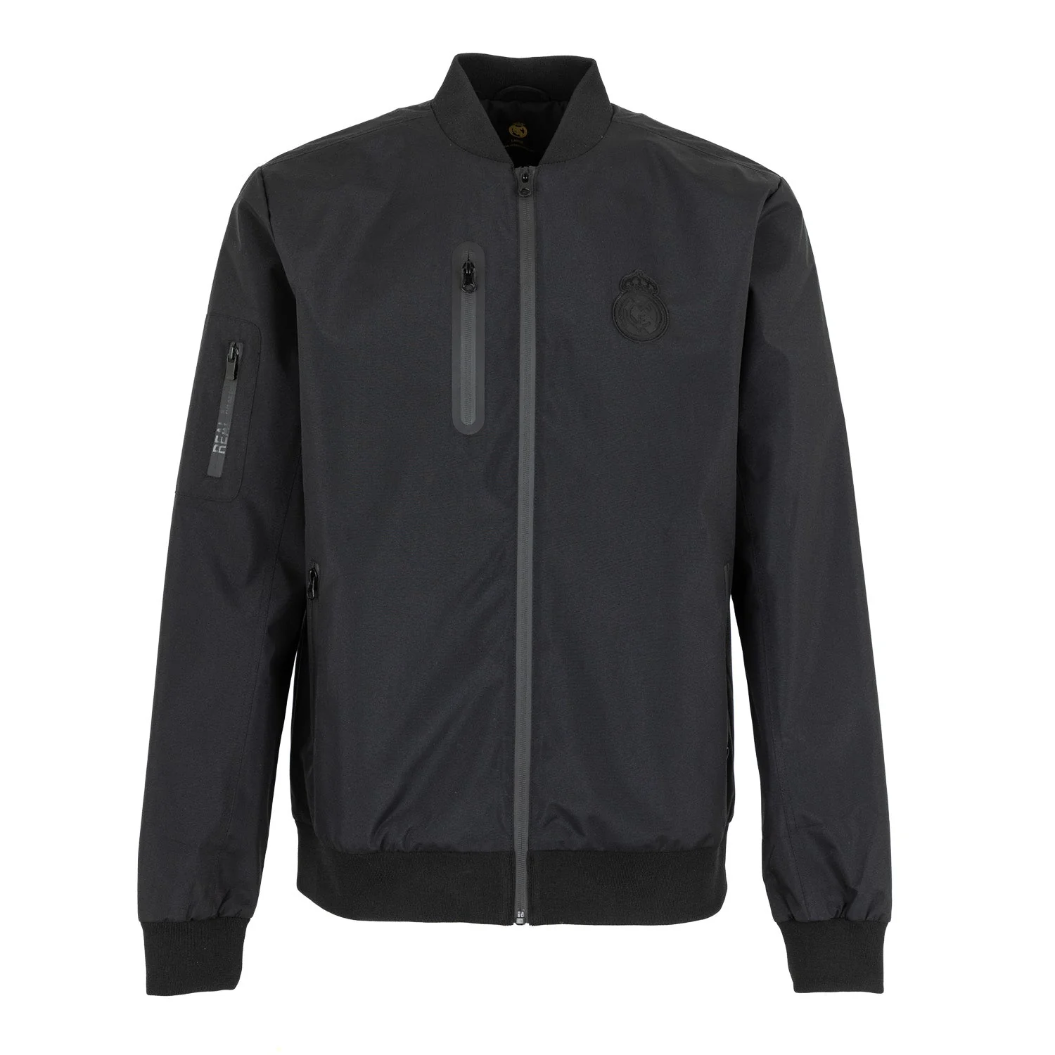 Mens Outerwear Light Bomber Jacket Monocolor Black