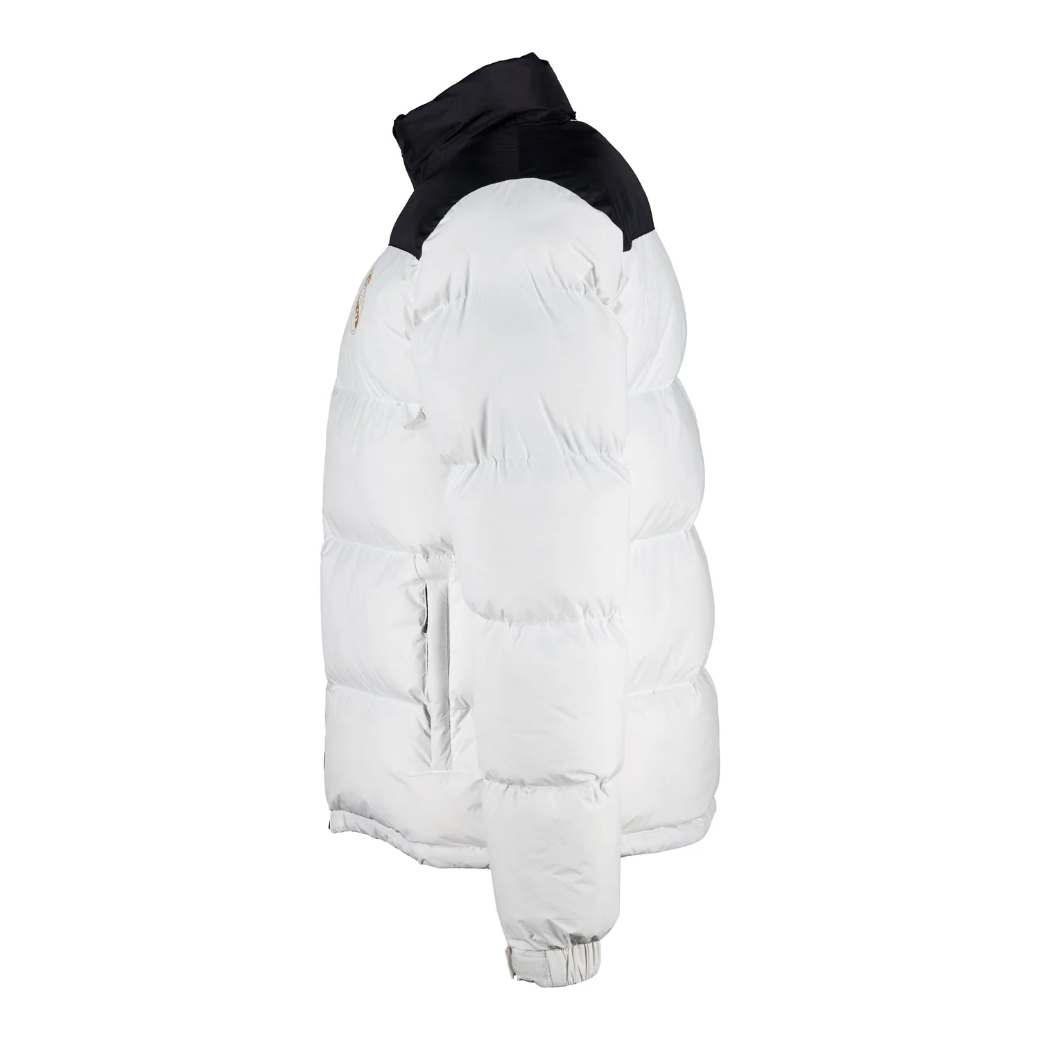 Mens Outerwear Color Block Puffer Jacket Anorak White - Image 2