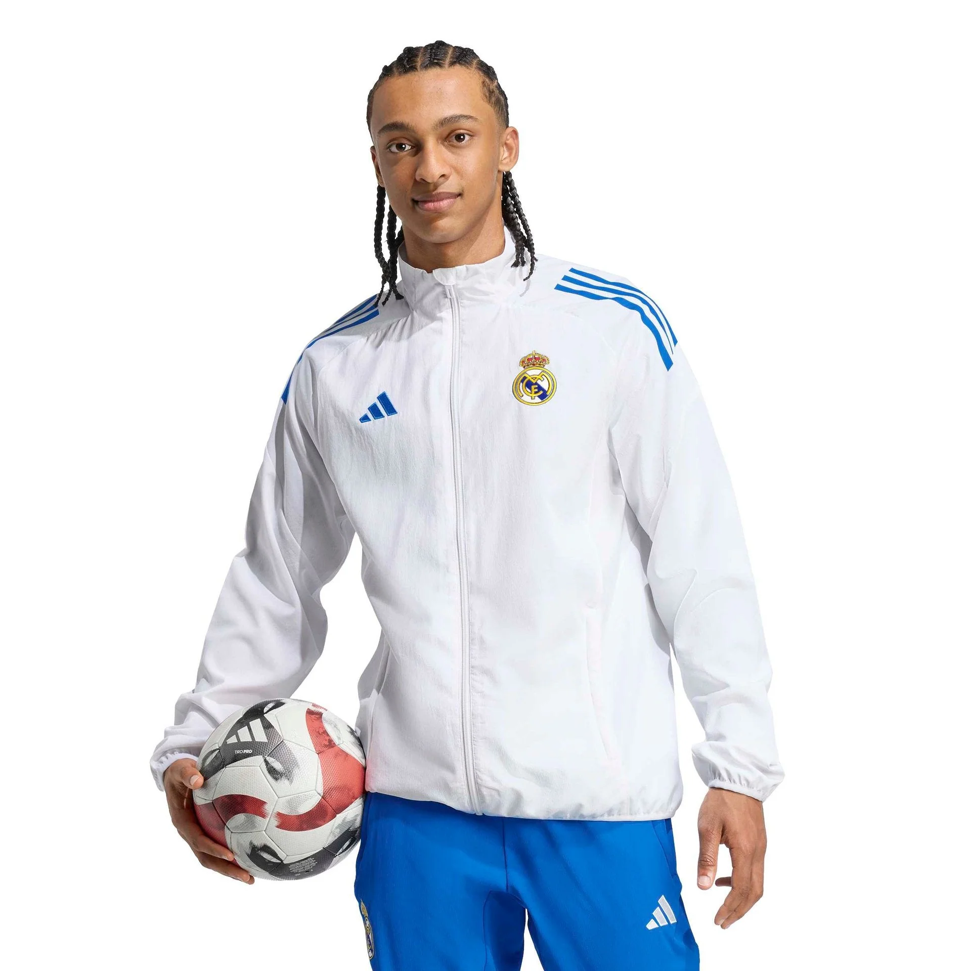 Mens adidas UCL Training Tracksuit Jacket 25/26 White - Image 2
