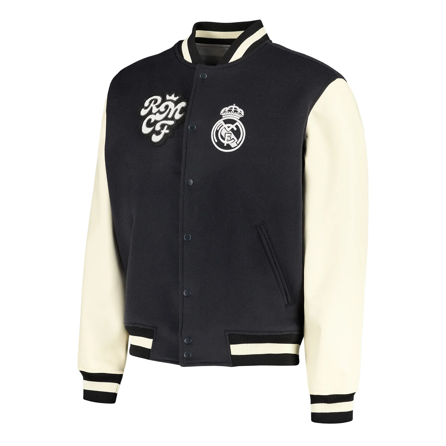 Mens Collegiate Jacket Grey/White - Image 2