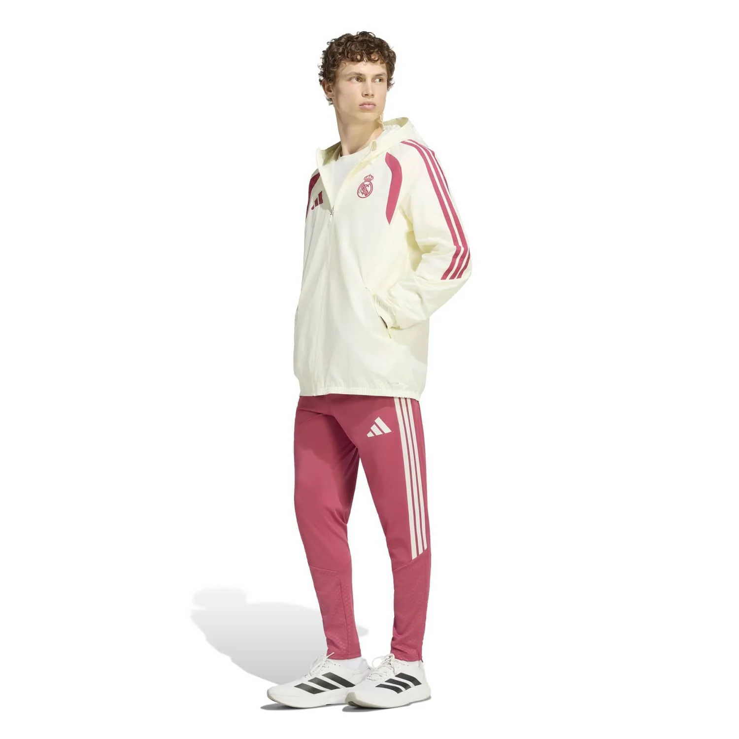 Mens adidas Training All Weather Jacket 26/27 Beige - Image 4