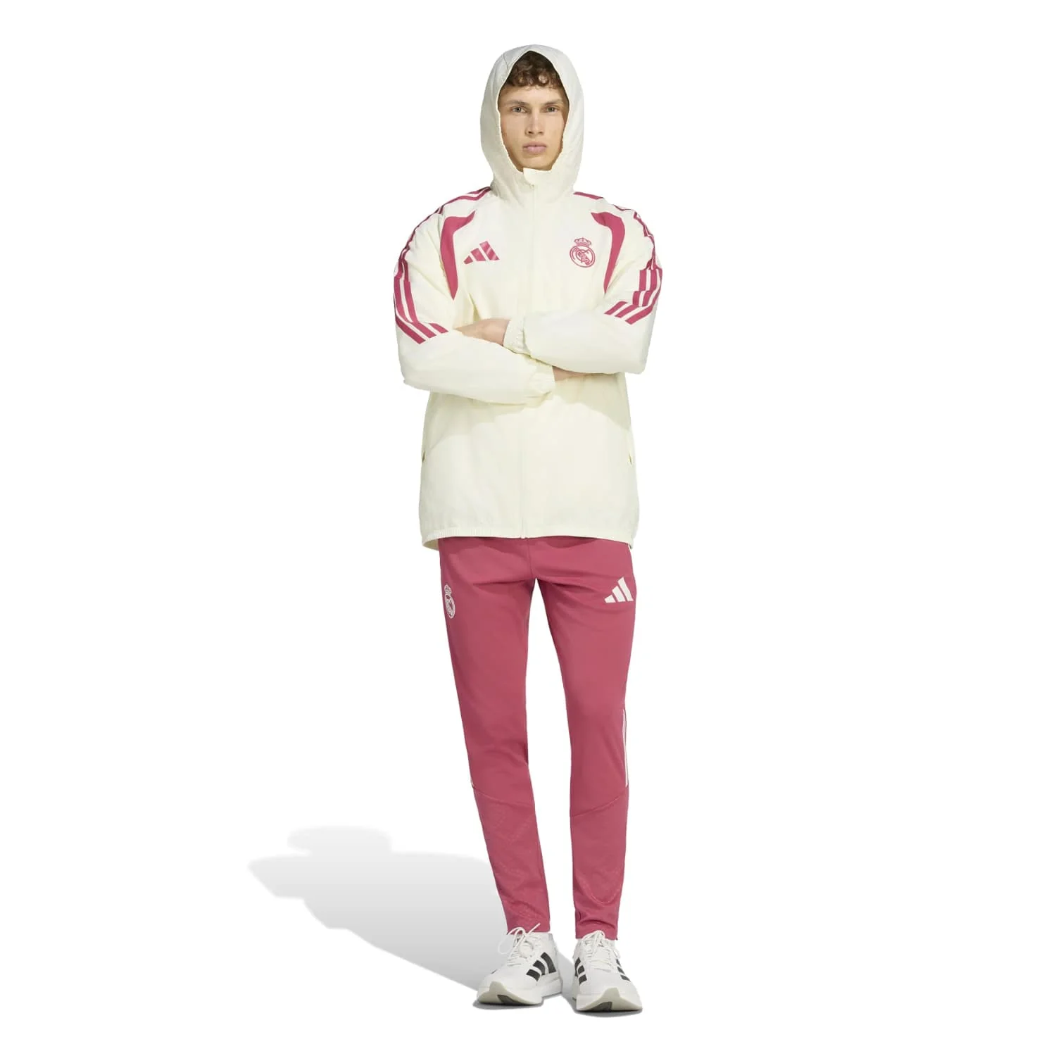 Mens adidas Training All Weather Jacket 26/27 Beige - Image 5