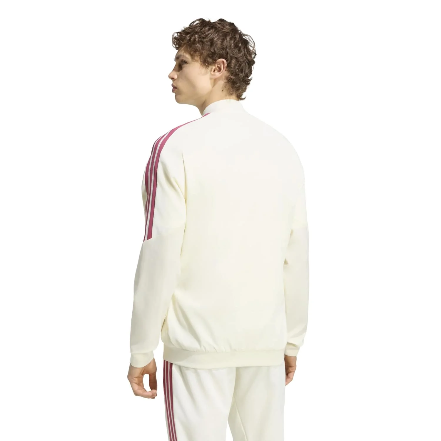 Mens adidas Training Tracksuit Jacket 26/27 Beige - Image 3