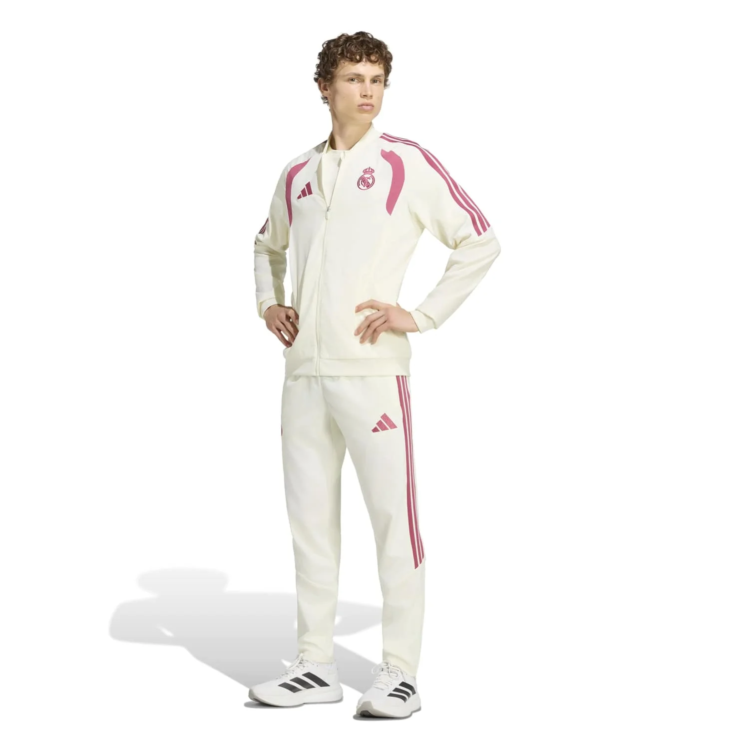 Mens adidas Training Tracksuit Jacket 26/27 Beige - Image 4
