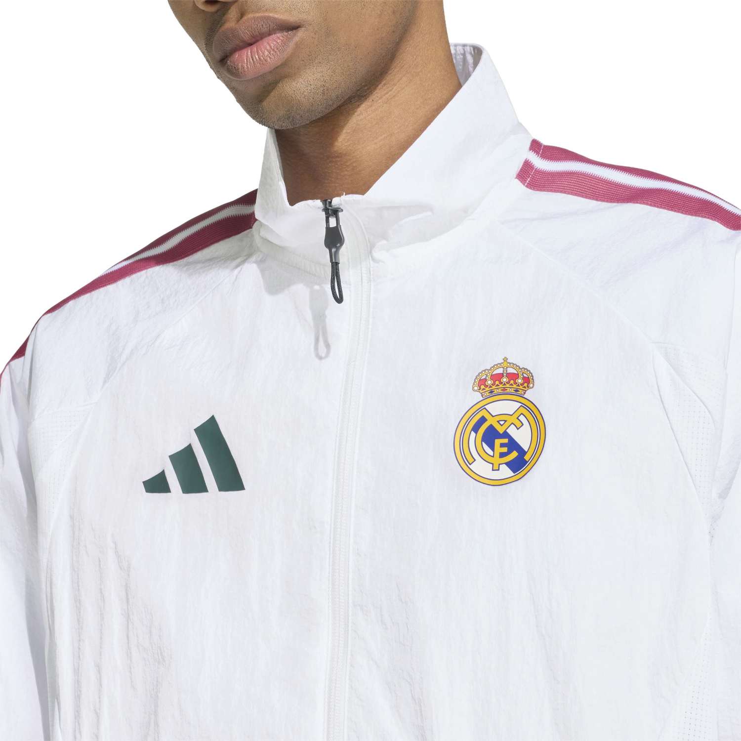 Mens adidas Anthem Jacket 26/27 White - Image 6
