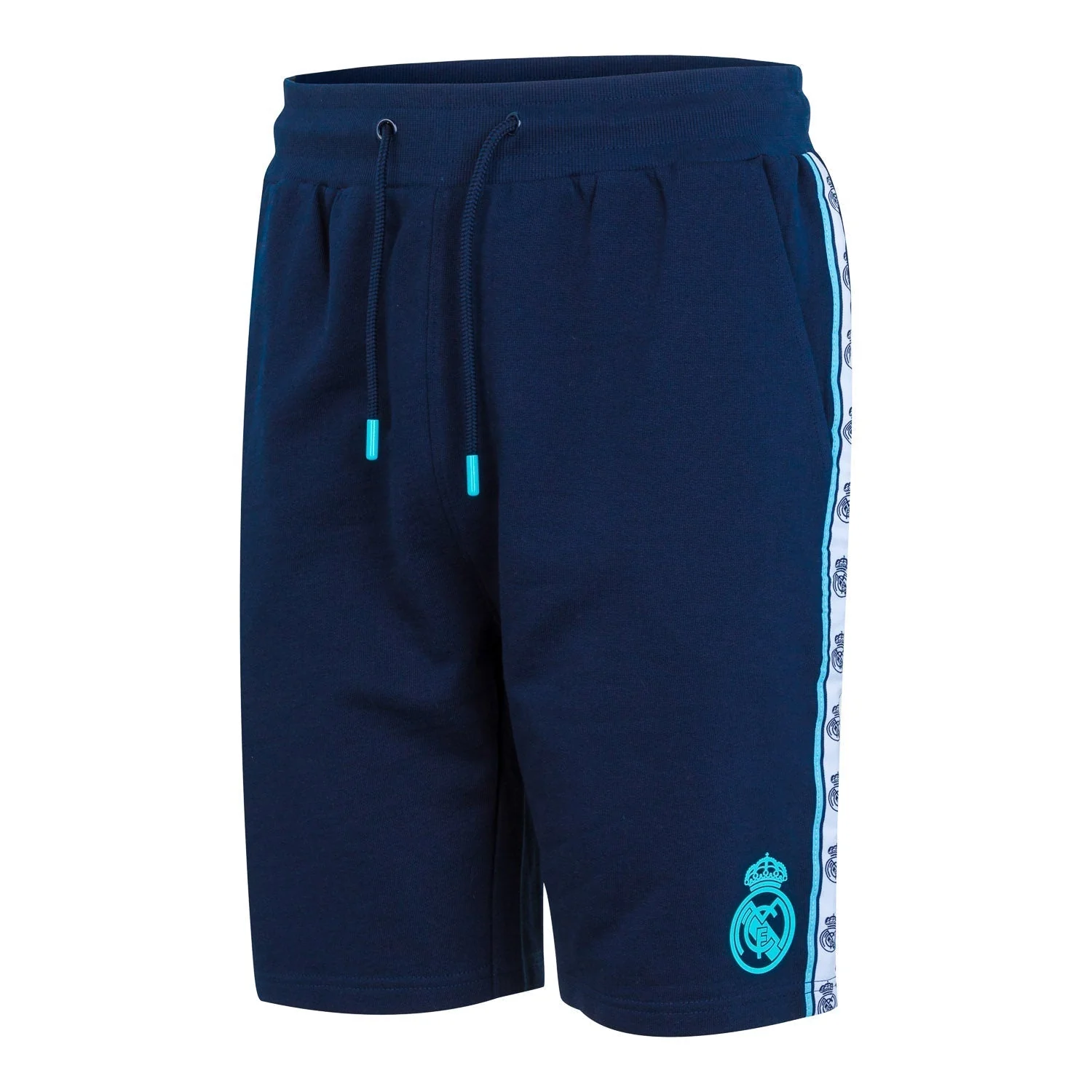 Madrid Sky Mens Tape Side Sweat Shorts Navy - Image 2