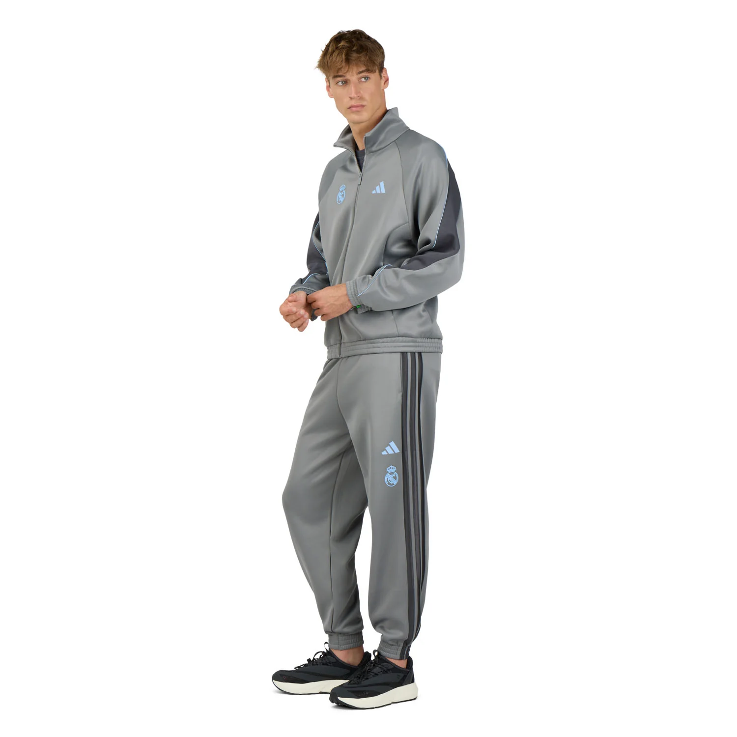 Mens adidas Stadium Pants Grey - Image 3