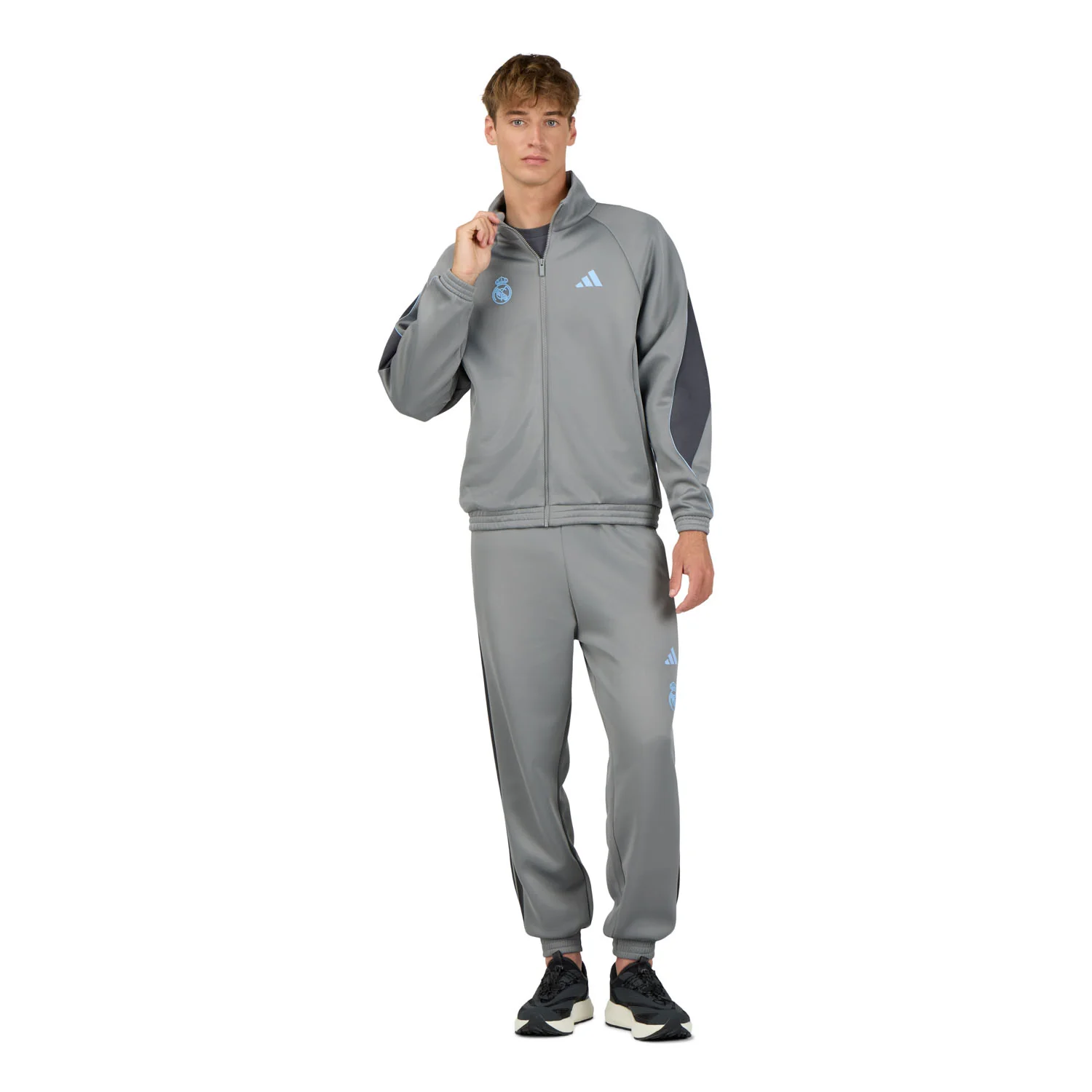 Mens adidas Stadium Pants Grey - Image 4