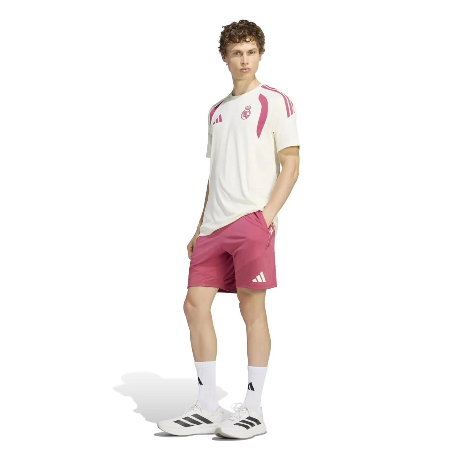 Mens adidas Training Shorts 26/27 Pink - Image 4