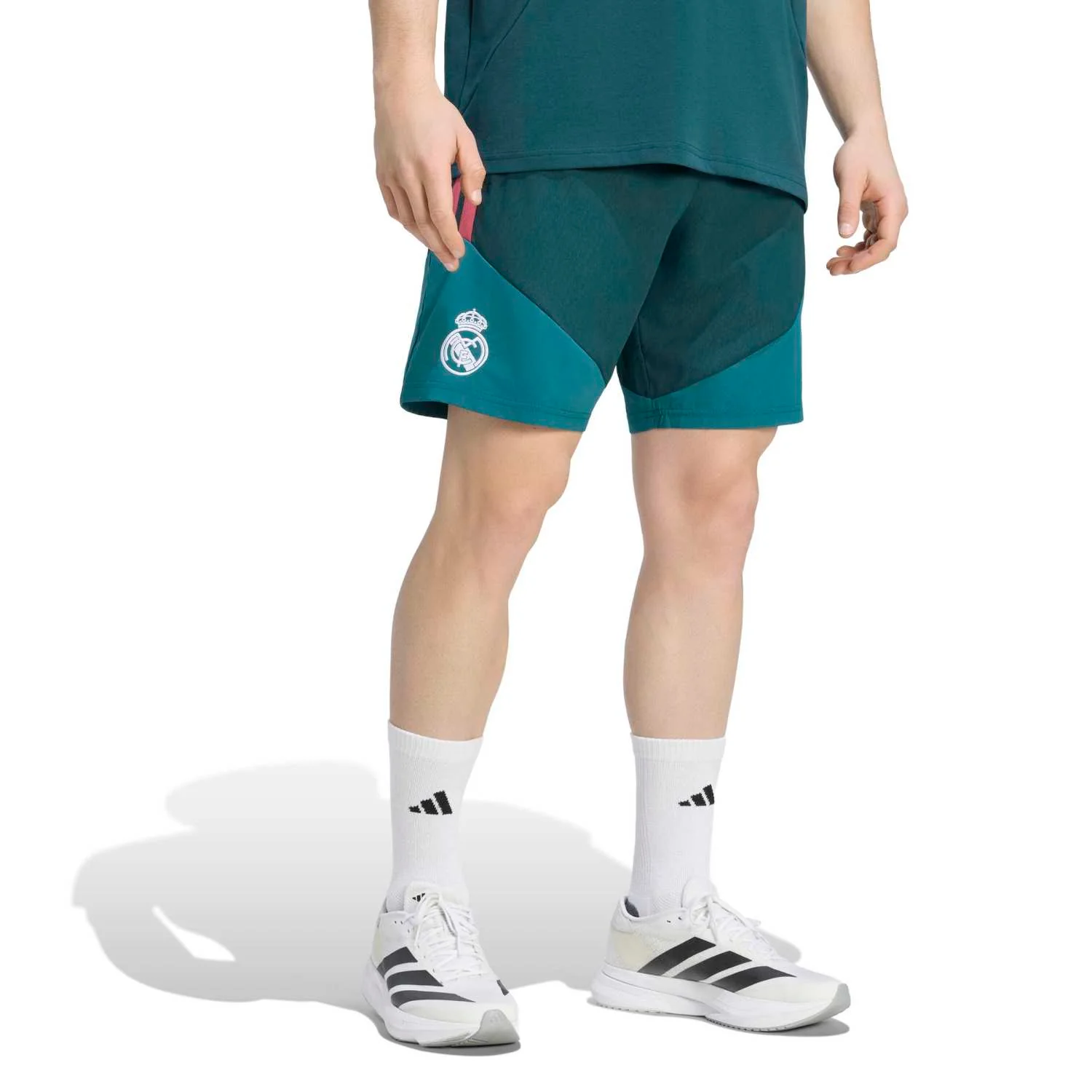 Mens adidas Training Downtime Shorts 26/27 Green - Image 3