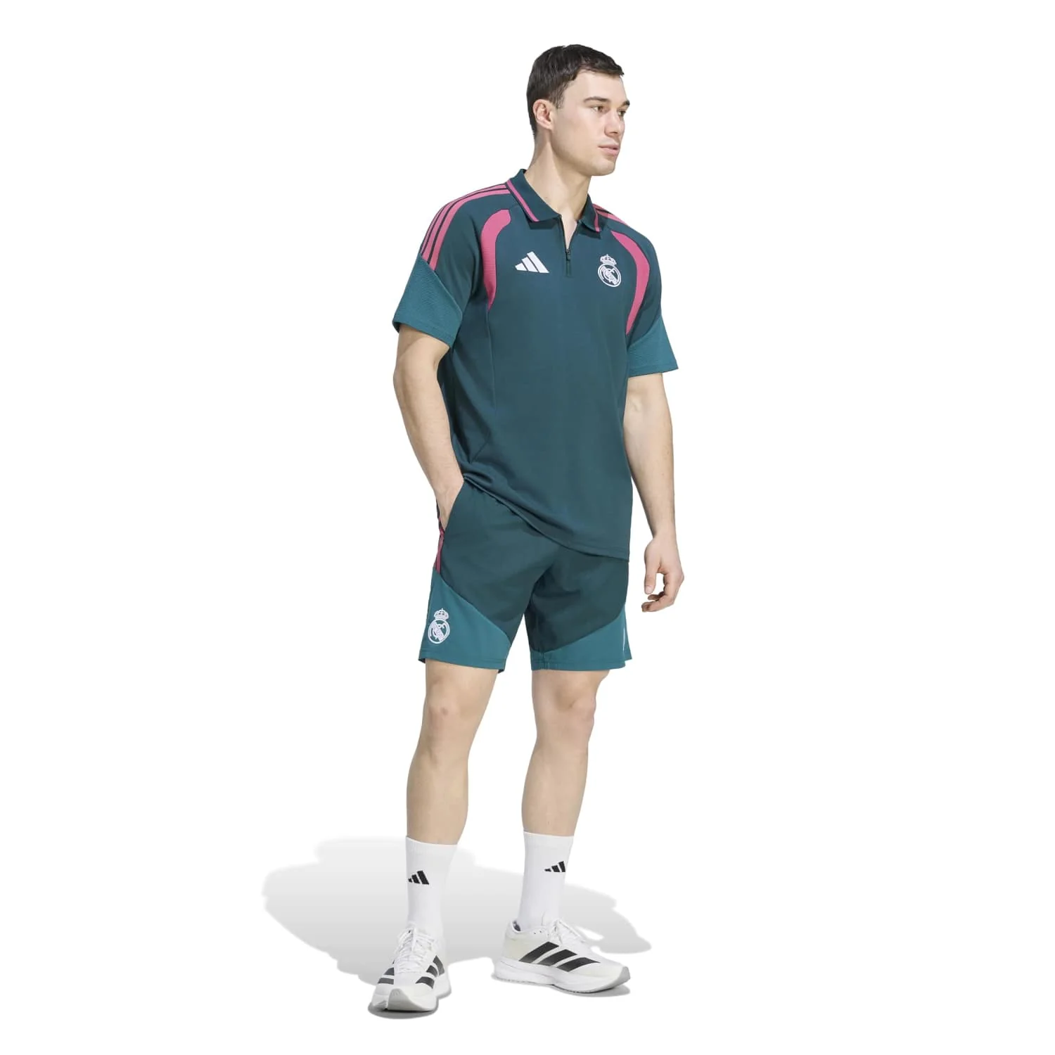 Mens adidas Training Downtime Shorts 26/27 Green - Image 5