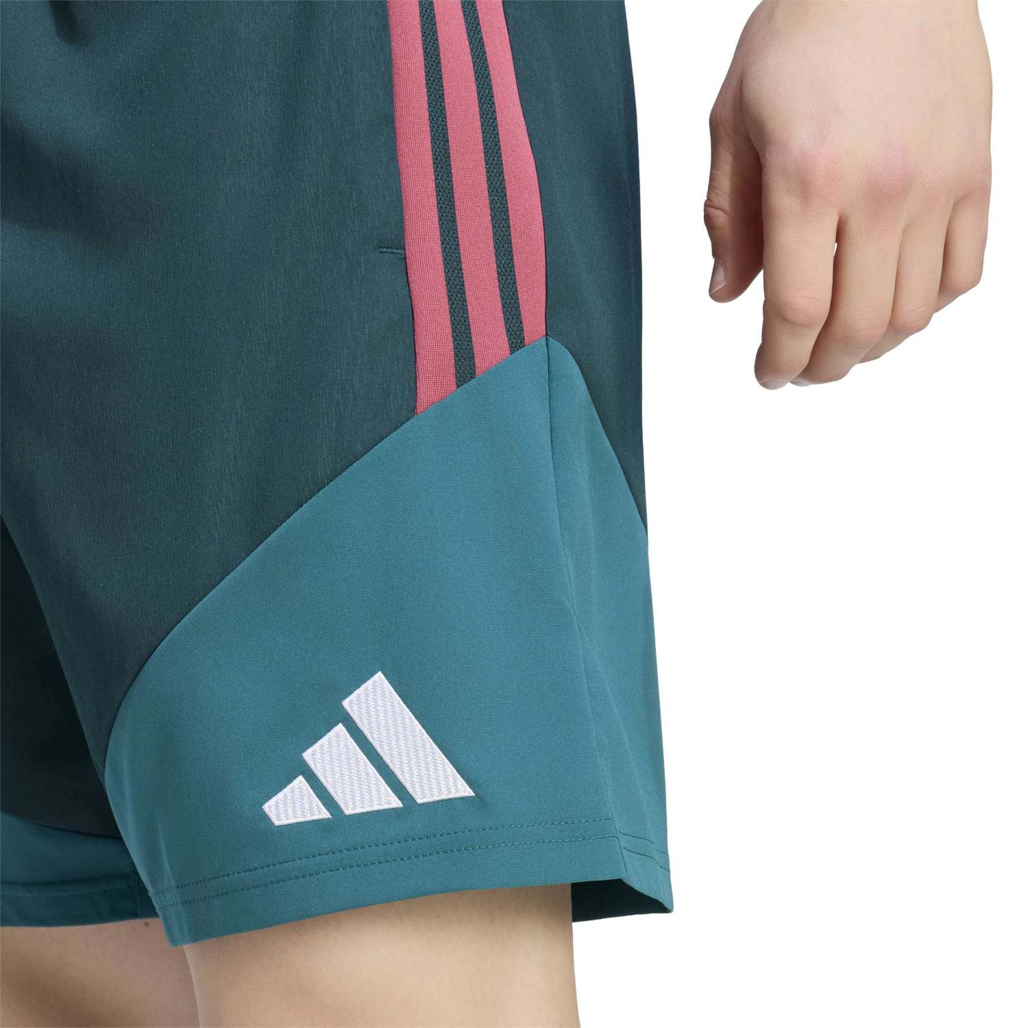 Mens adidas Training Downtime Shorts 26/27 Green - Image 7