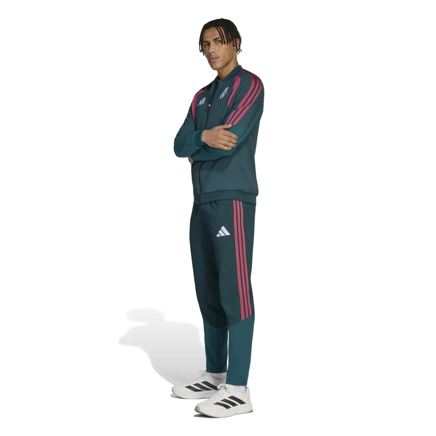 Mens adidas Training Tracksuit Pants 26/27 Green - Image 2