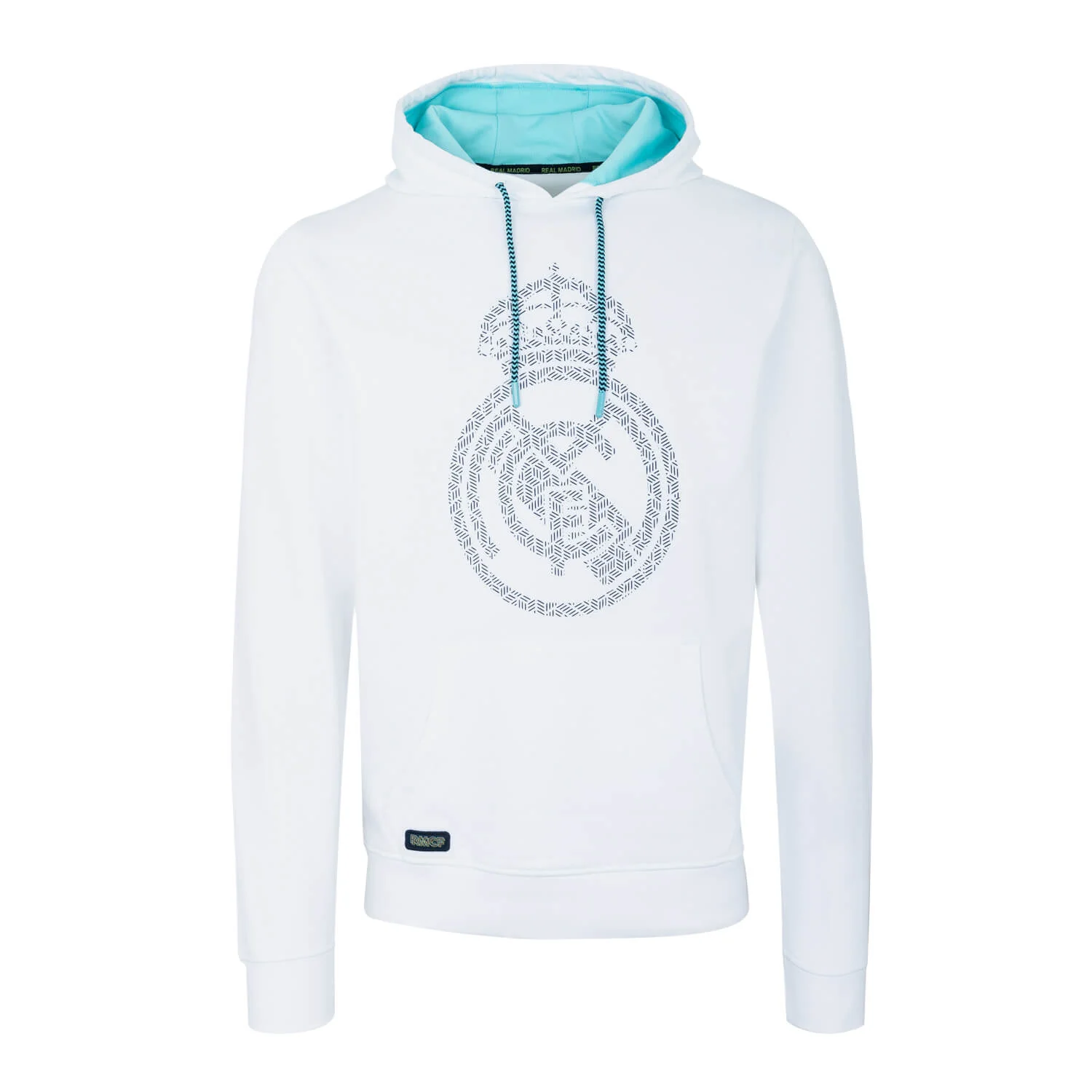 Bernabéu Neon Lights Mens Chest Crest Print Oth Hoodie White
