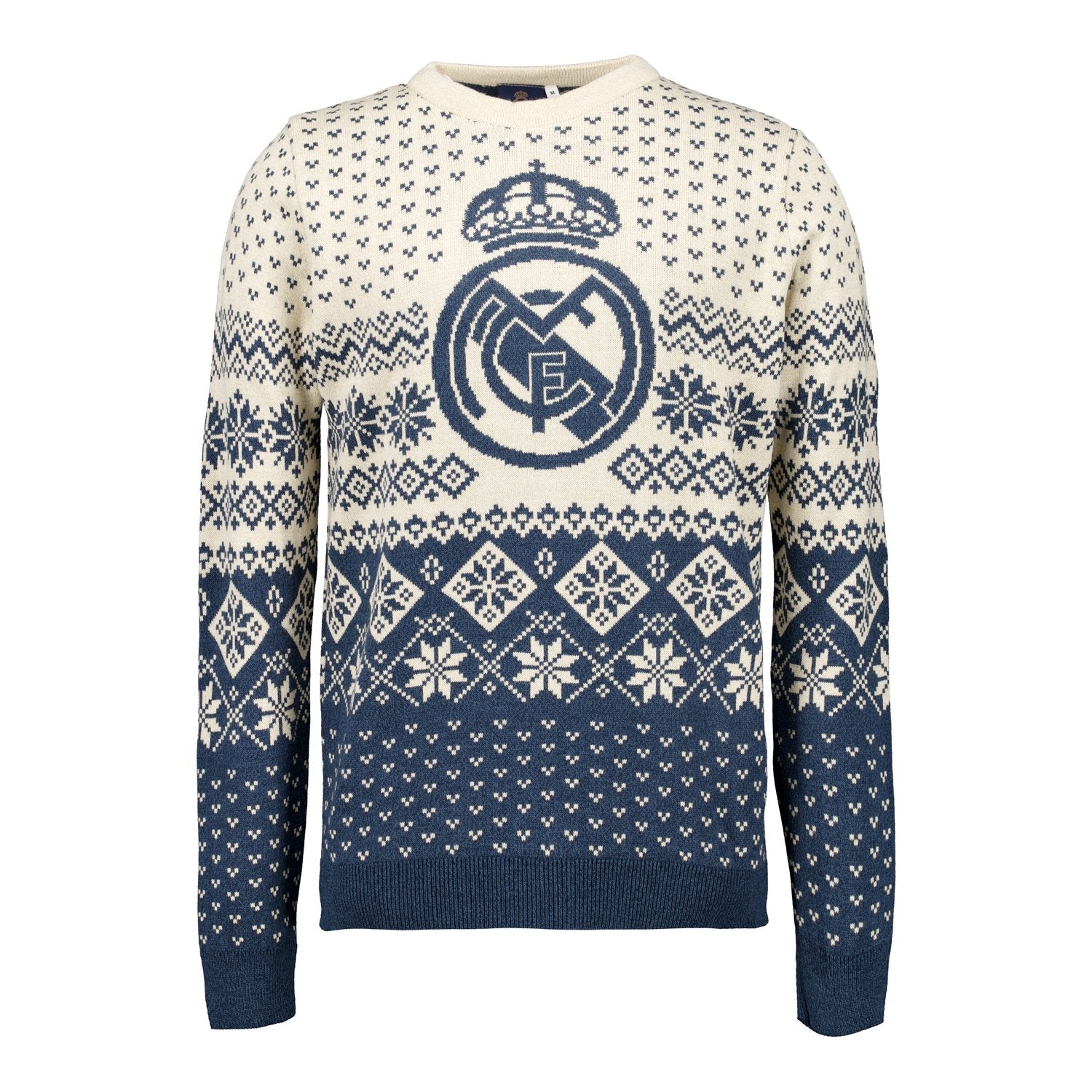 Mens Christmas Sweater Crest Stone