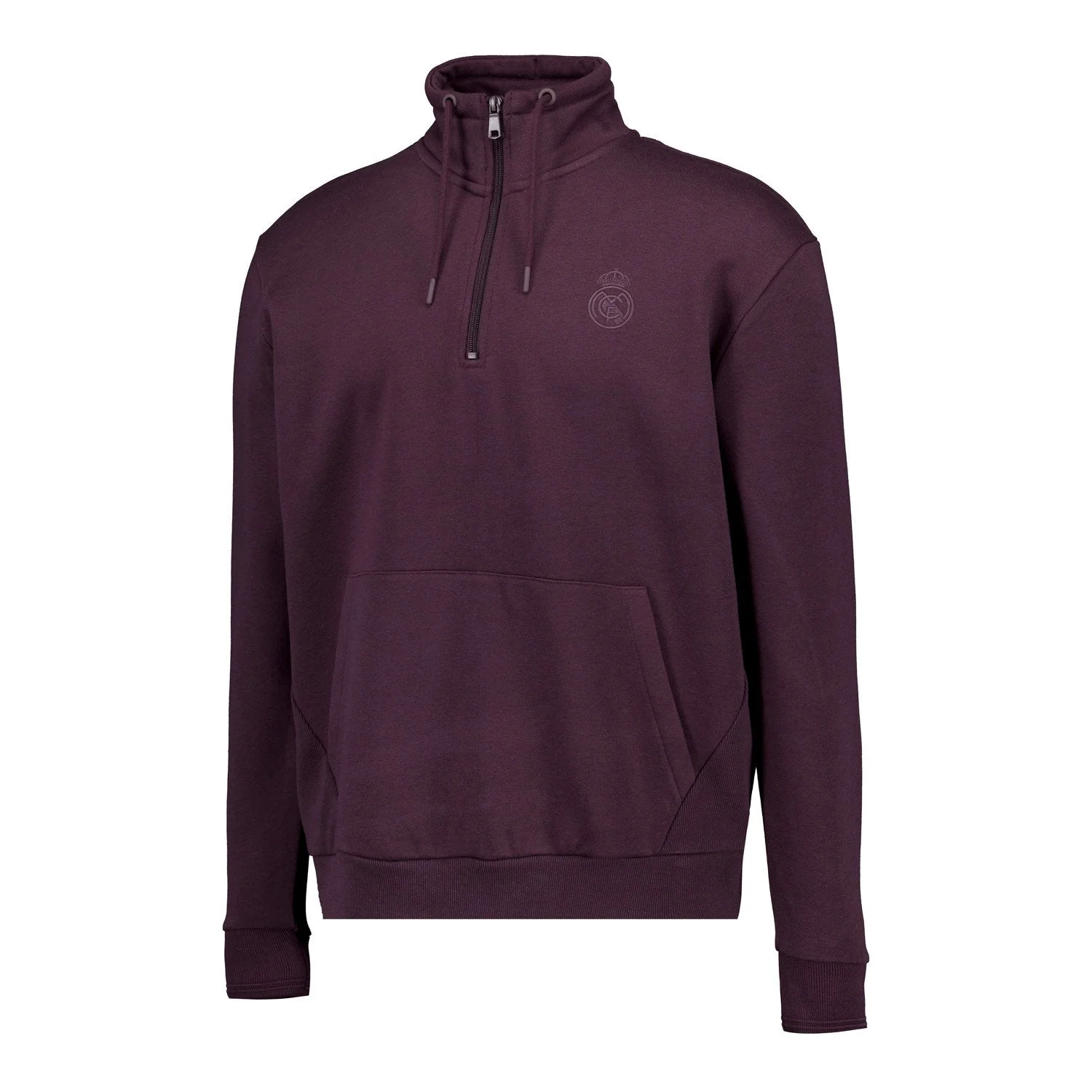 Men’s Plum Noir 1/4 Zip Sweatshirt in Plum - Image 2