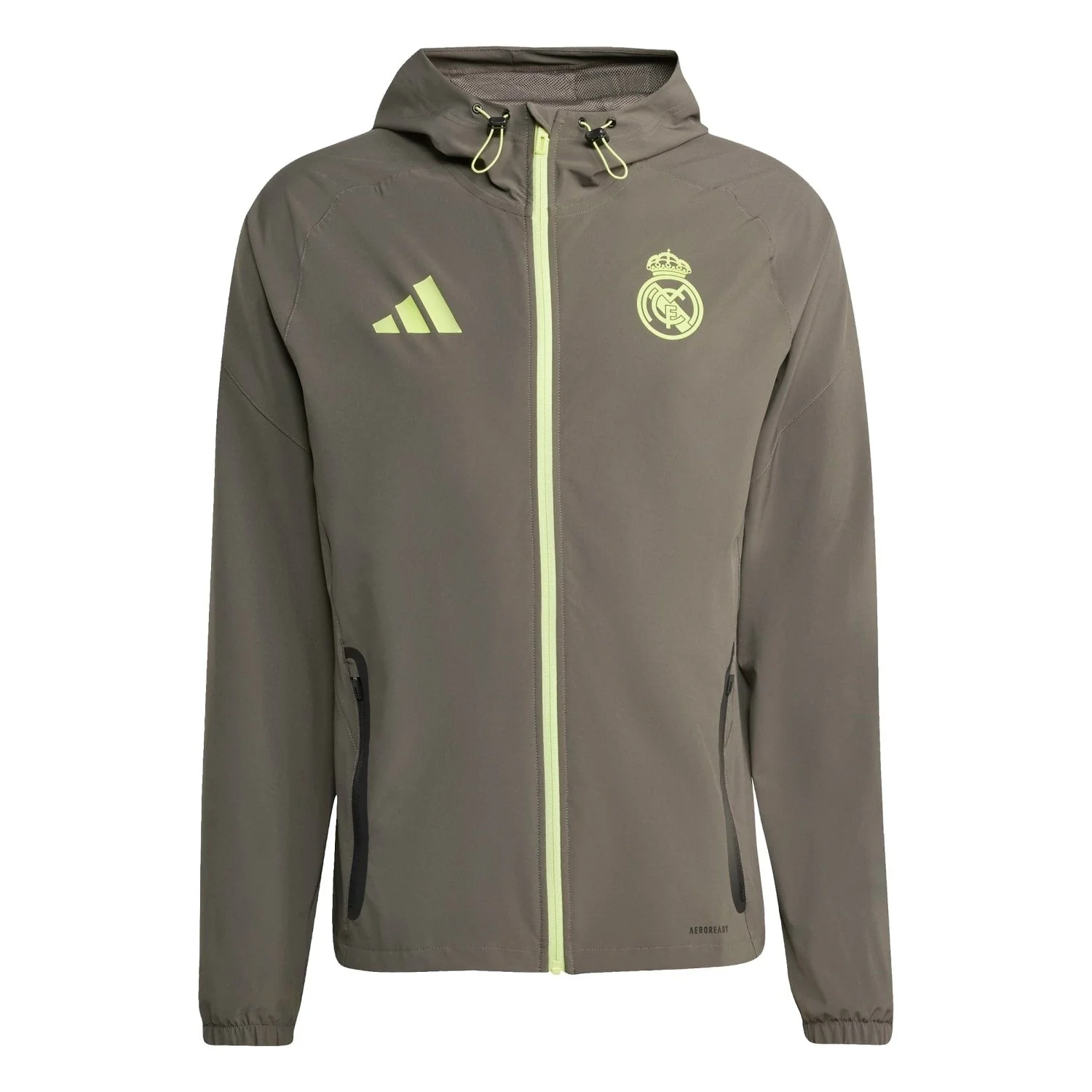 Mens Tiro Vis Tech Competition Jacket Grey/Lime Green