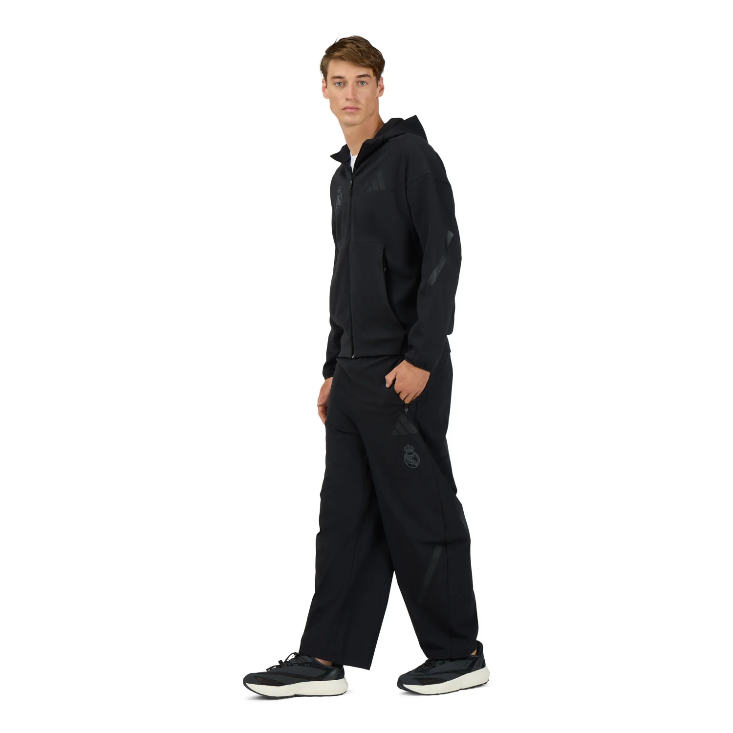 Mens adidas Real Urban Z.N.E. Woven Track Top Black - Image 4