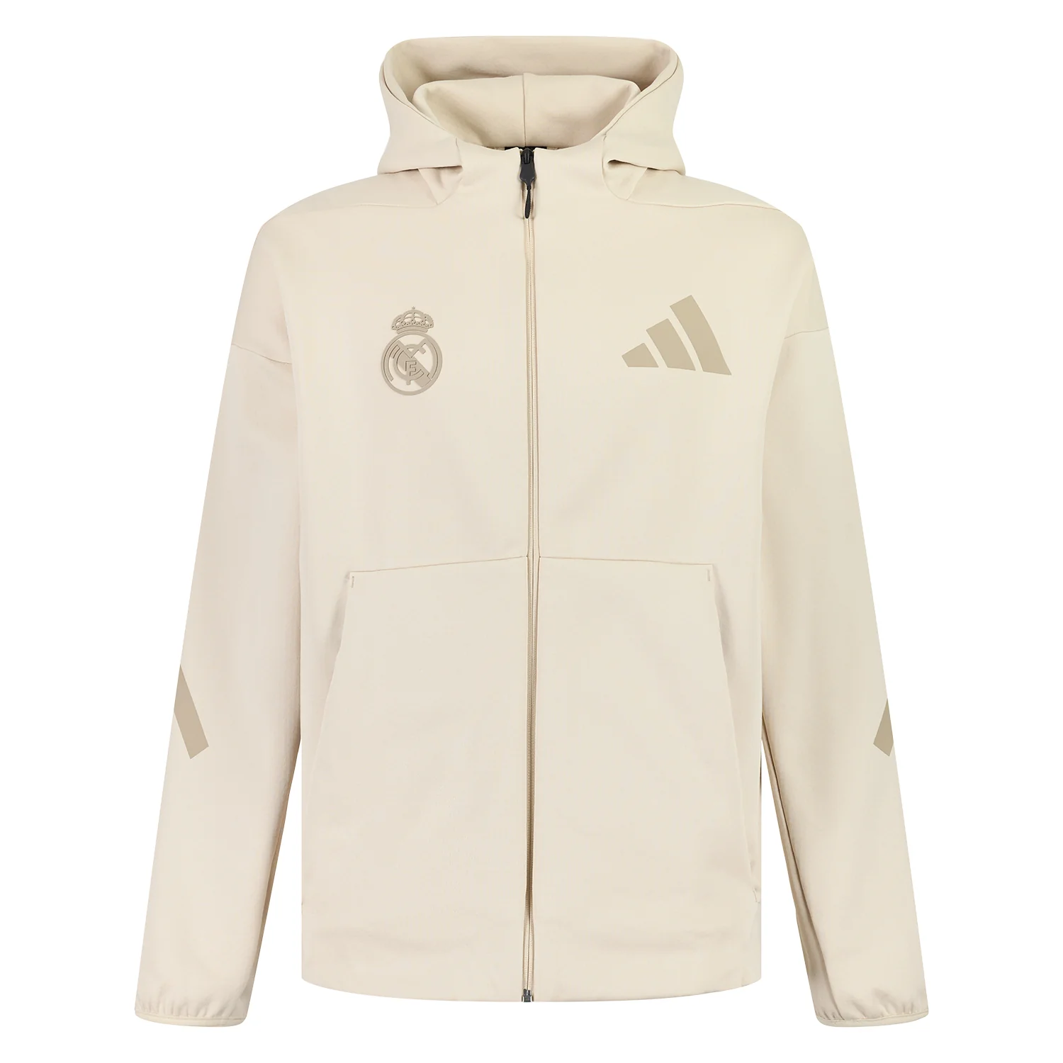Mens adidas Real Urban Z.N.E. Full Zip Hoodie Beige