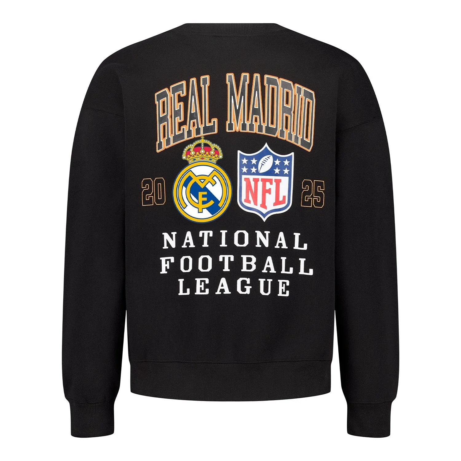 Mens Real Madrid x NFL Crew Sweatshirt Black