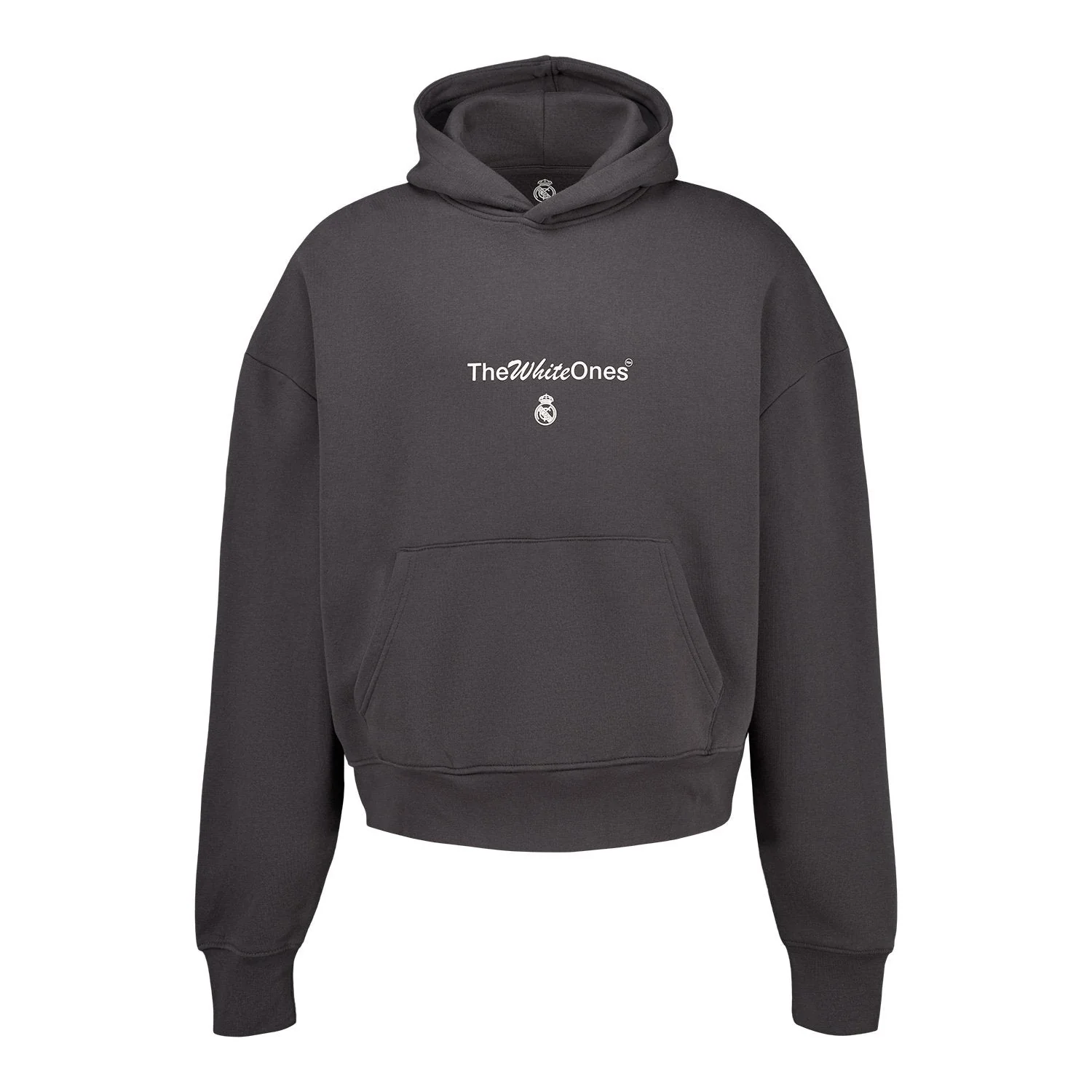Mens The White Ones Text Hoodie Black - Image 4