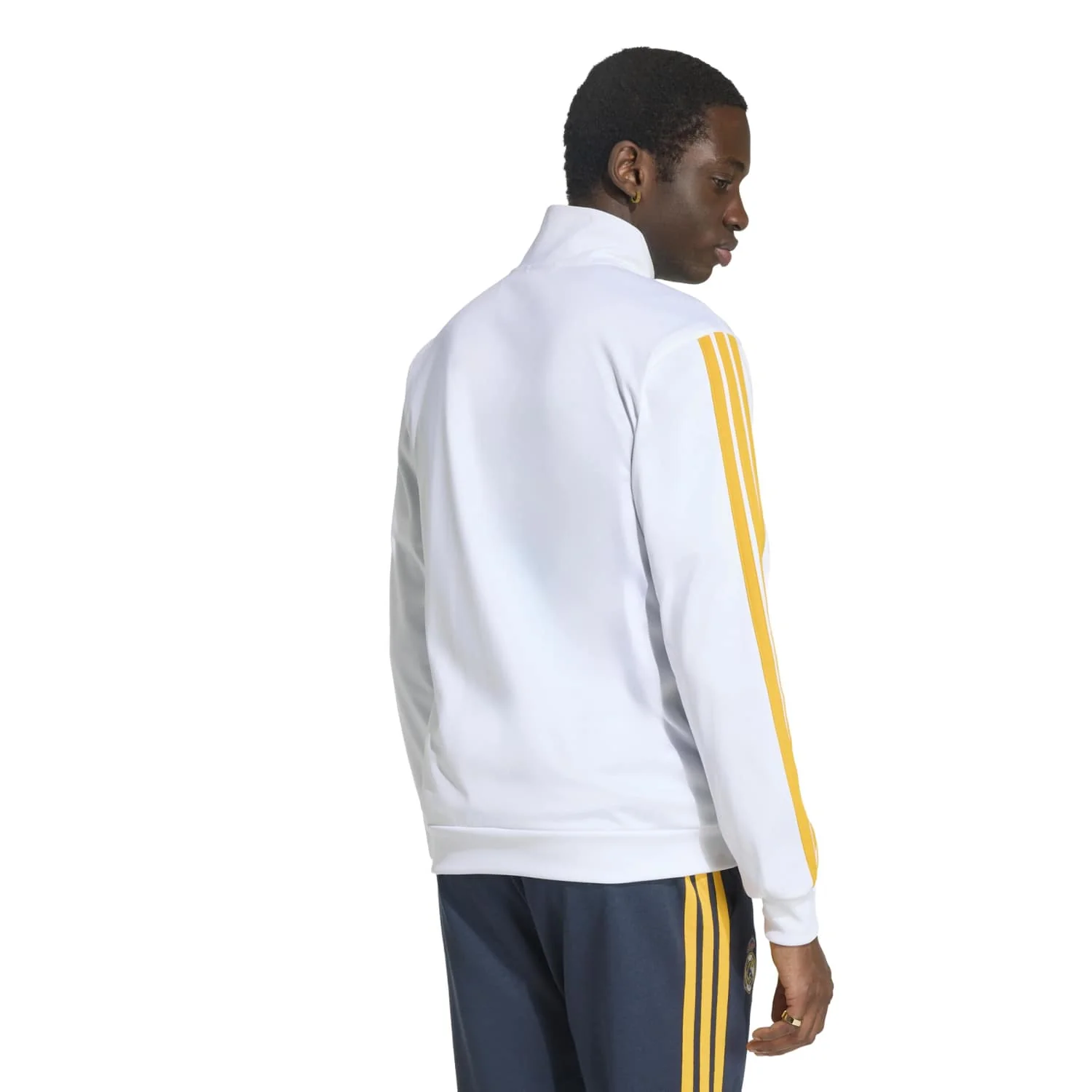 Mens adidas DNA Track Top 26/27 White - Image 3