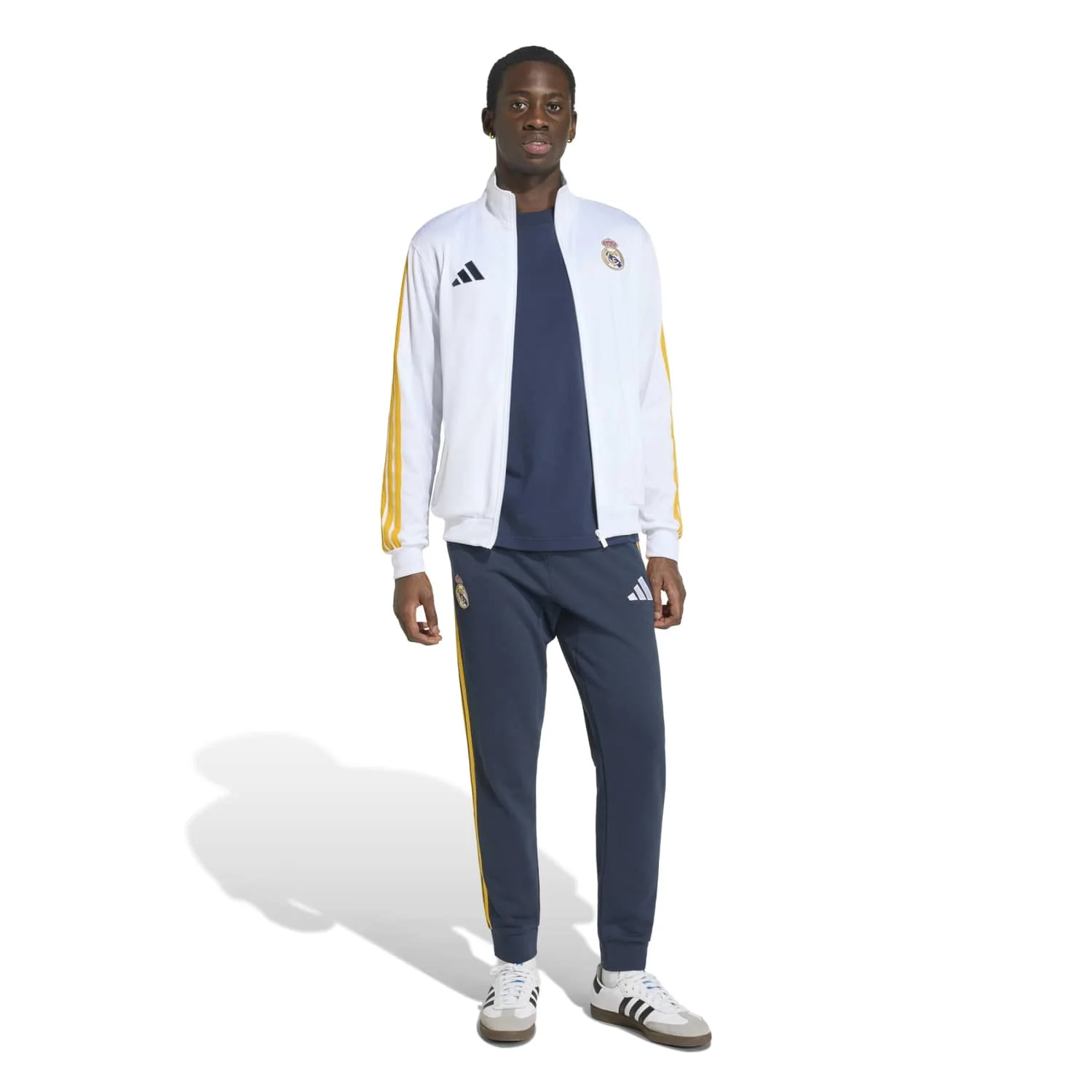 Mens adidas DNA Track Top 26/27 White - Image 4