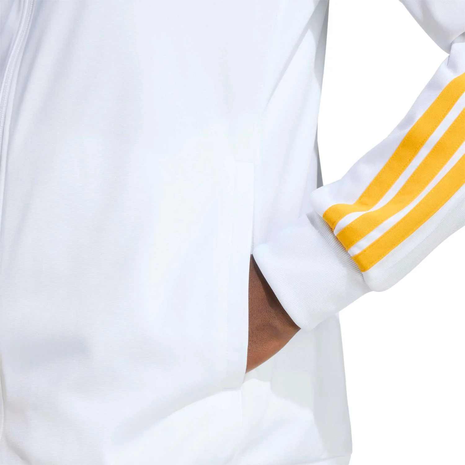 Mens adidas DNA Track Top 26/27 White - Image 6