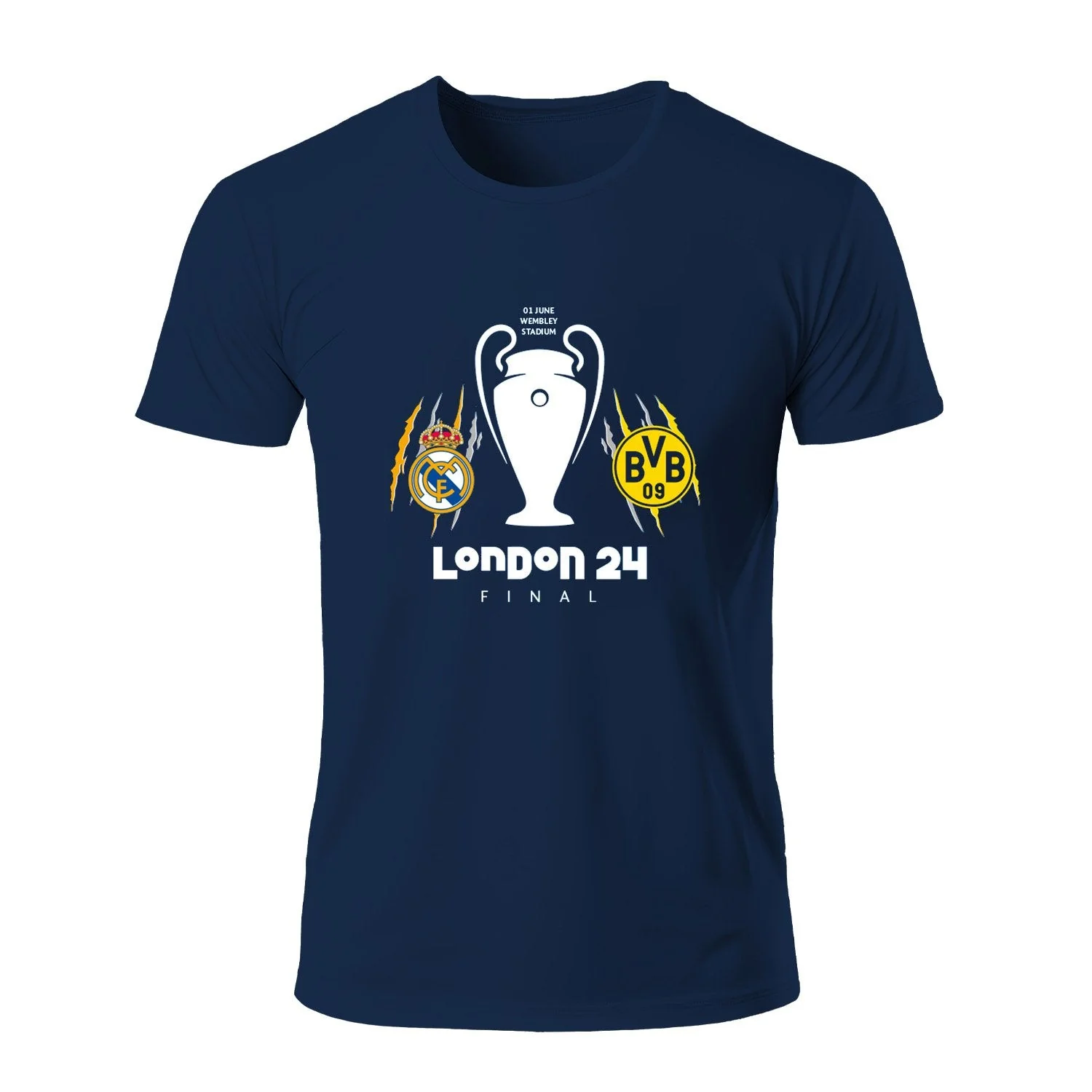 Mens UCL Final London 24 Friendship T-Shirt Navy