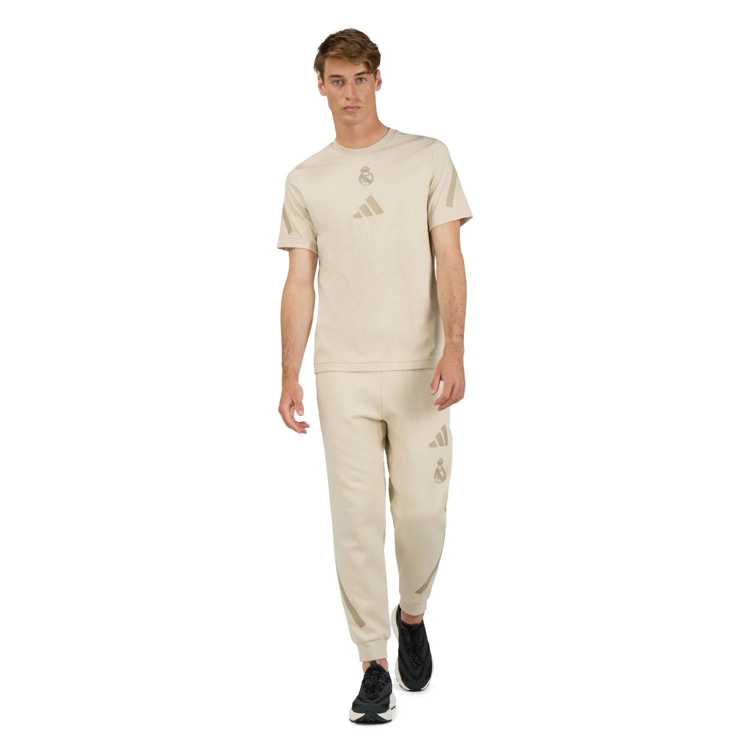 Mens adidas Real Urban Z.N.E. T-shirt Beige - Image 3